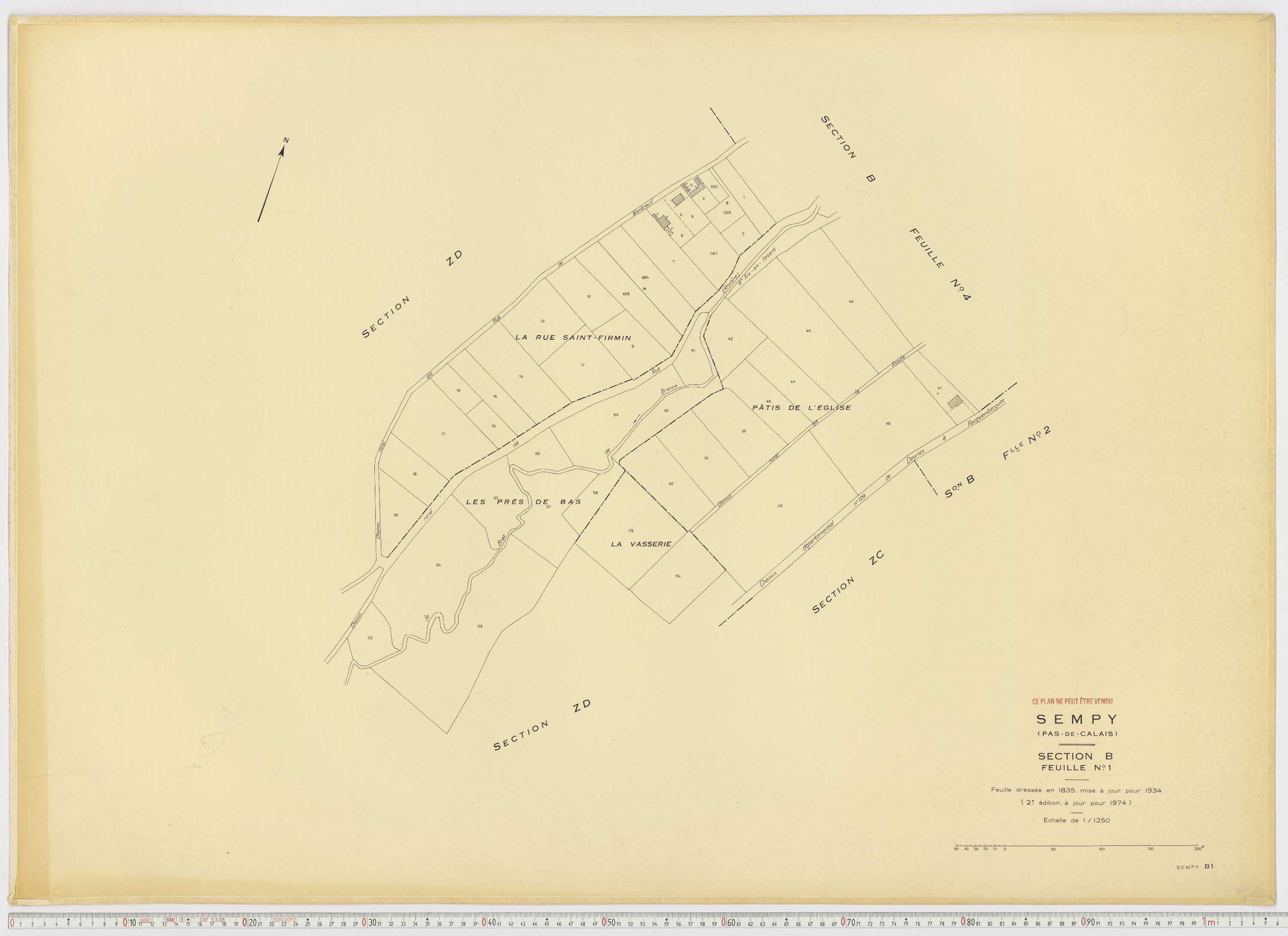 Sempy - Section B, feuille 1.