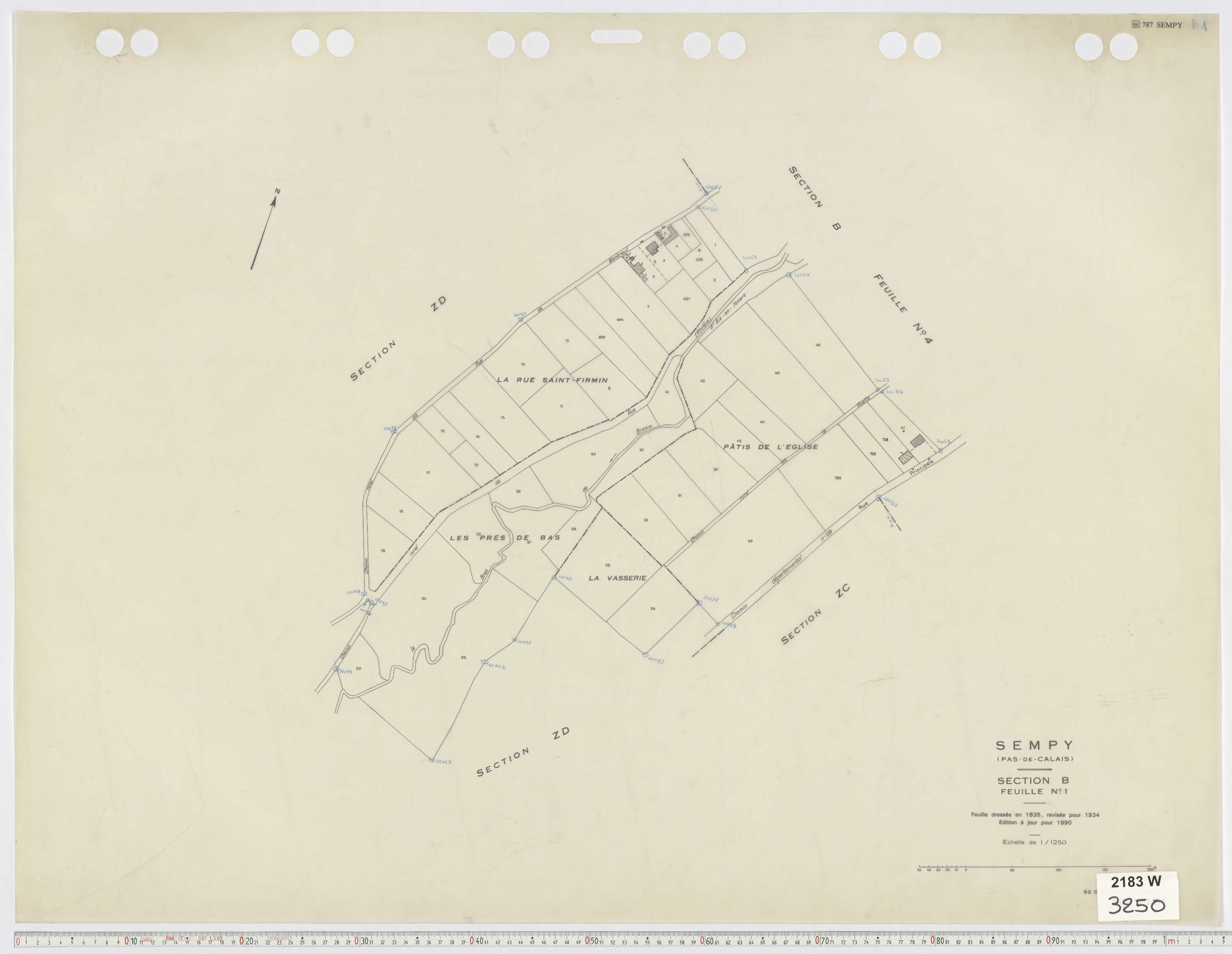 Sempy - Section B, feuille 1.