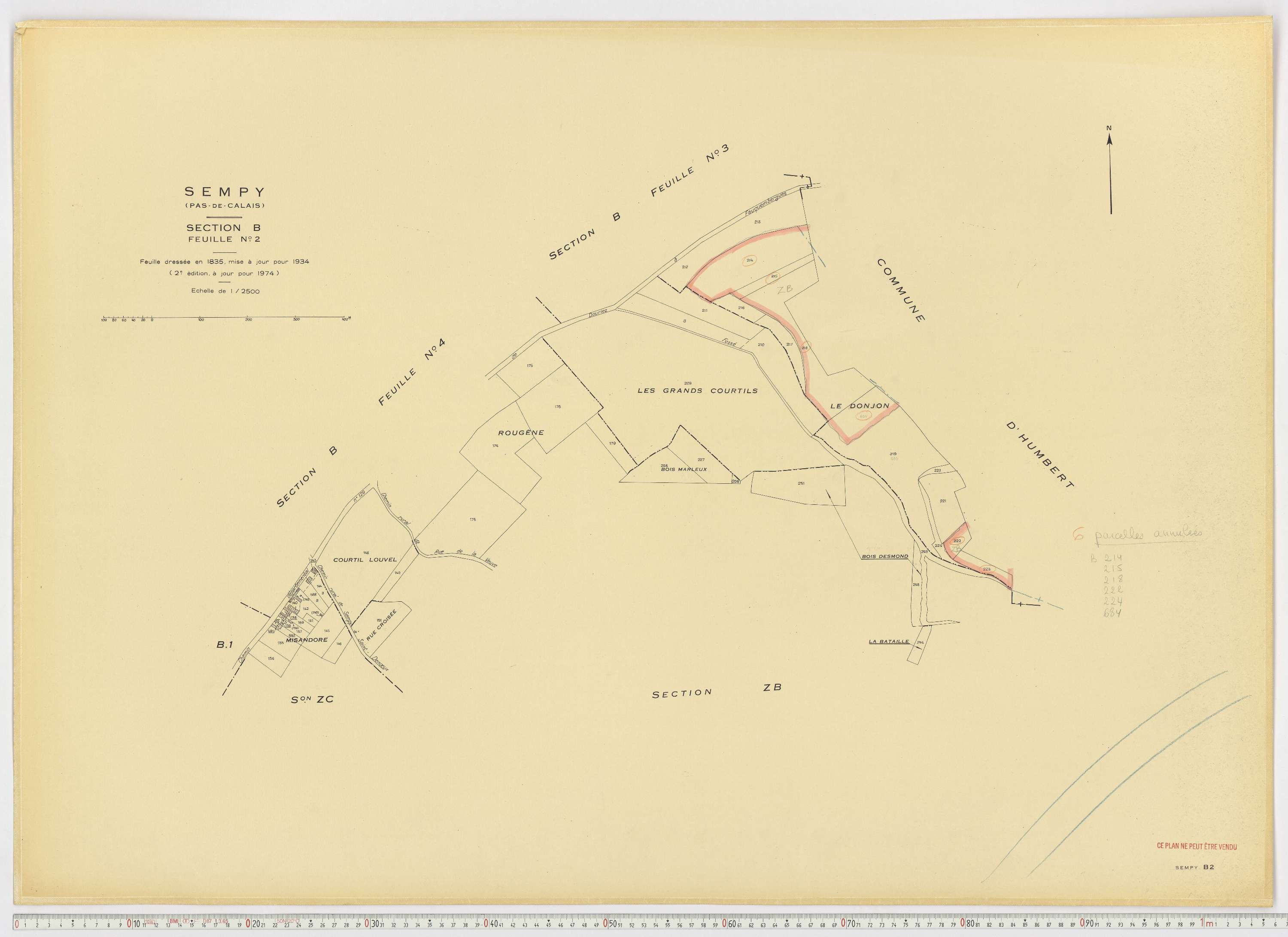 Sempy - Section B, feuille 2.