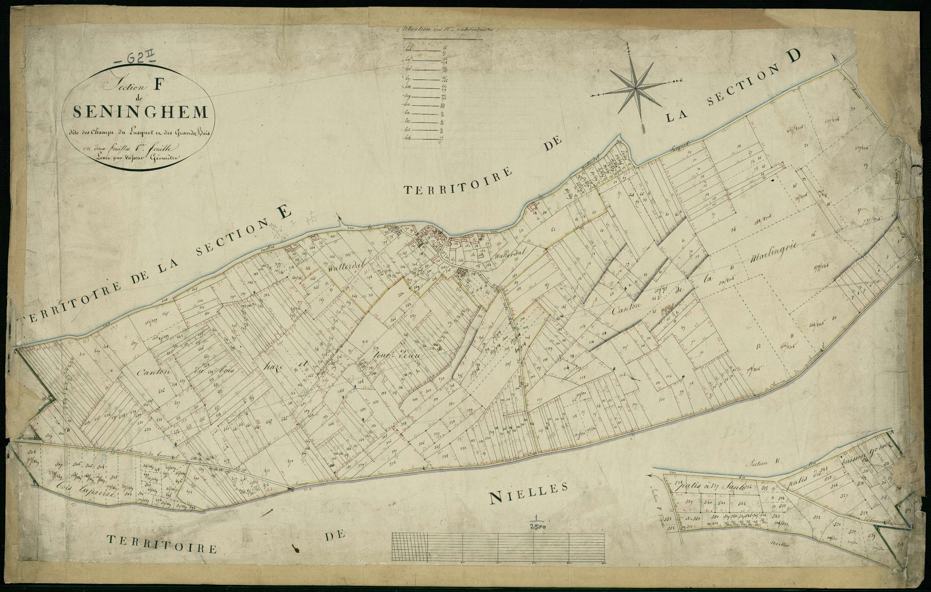 Seninghem - Section F, 1re feuille