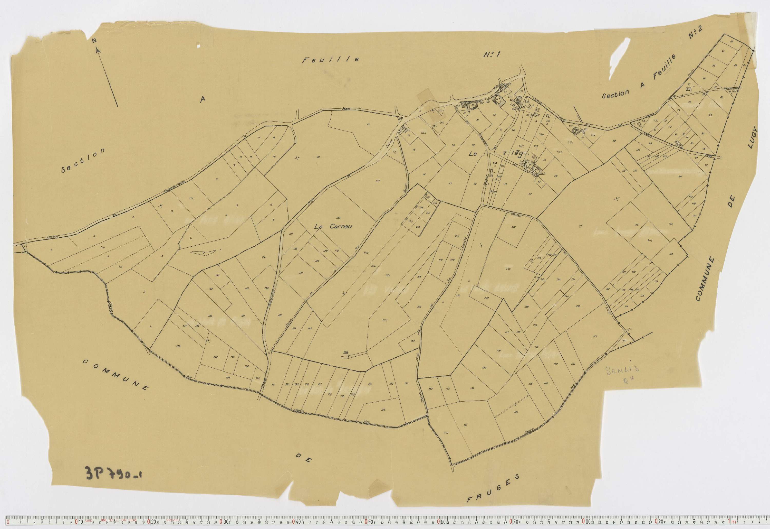 Senlis - Section B, feuille 1.