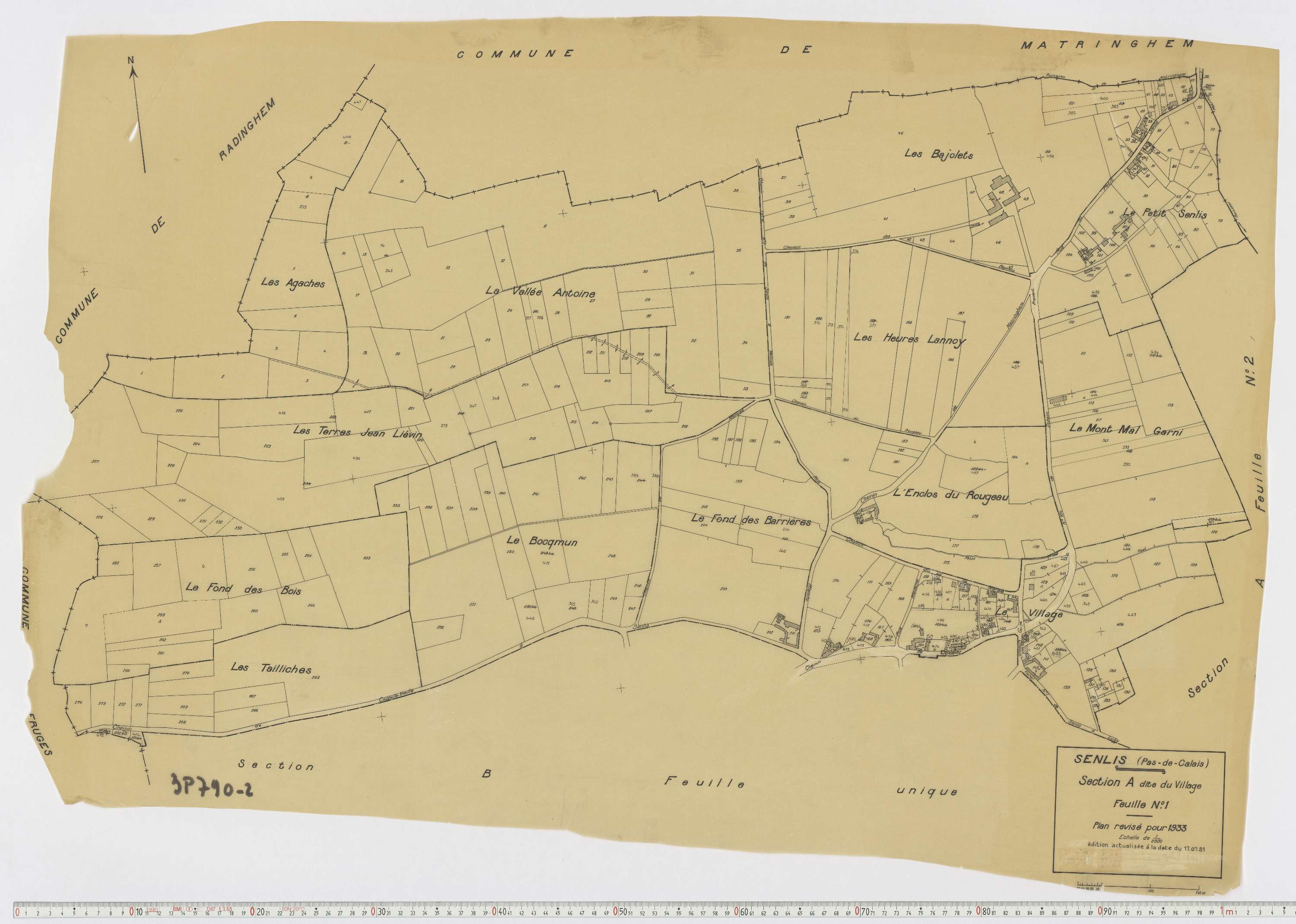 Senlis - Section A, feuille 1.