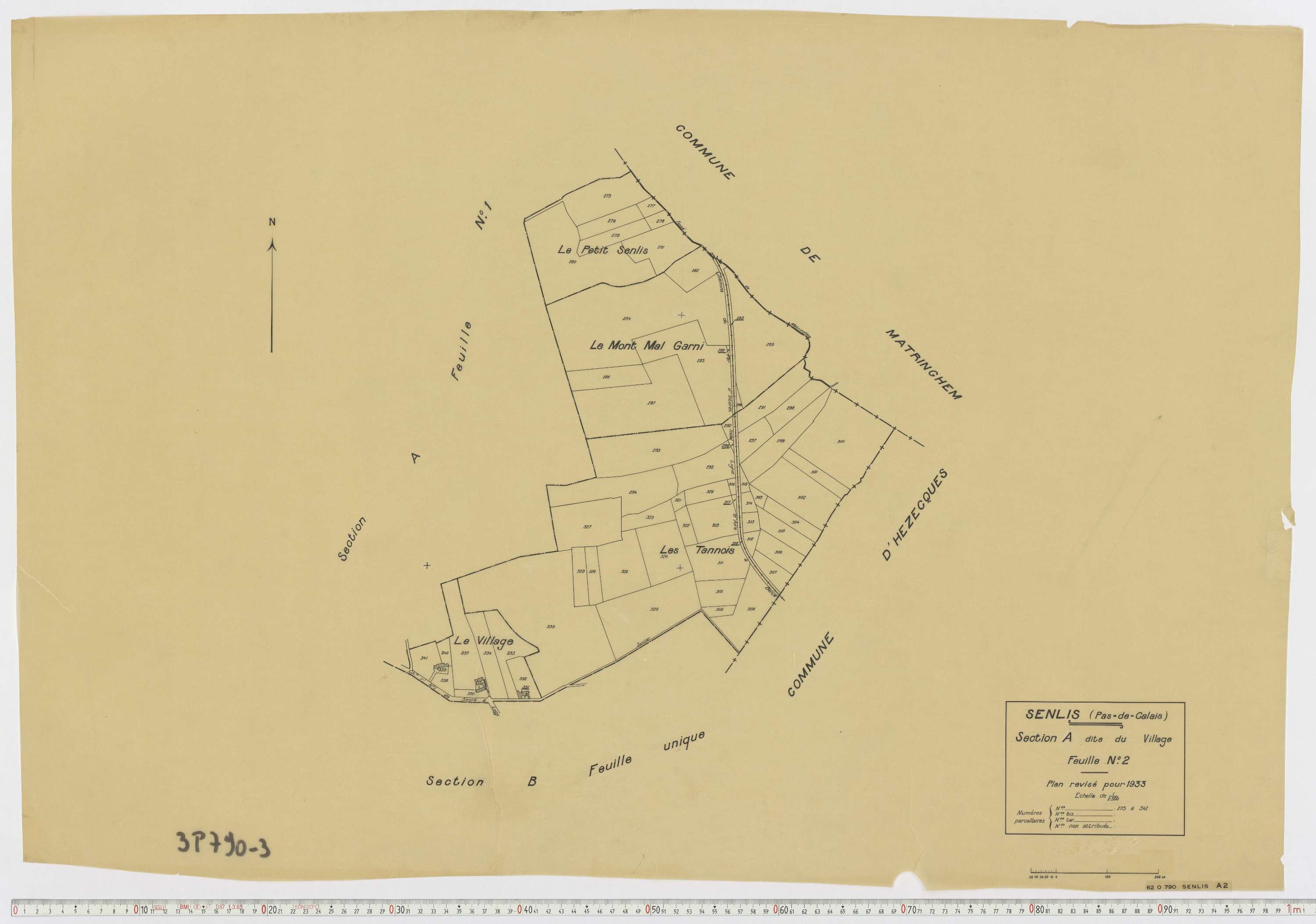 Senlis - Section A, feuille 2.