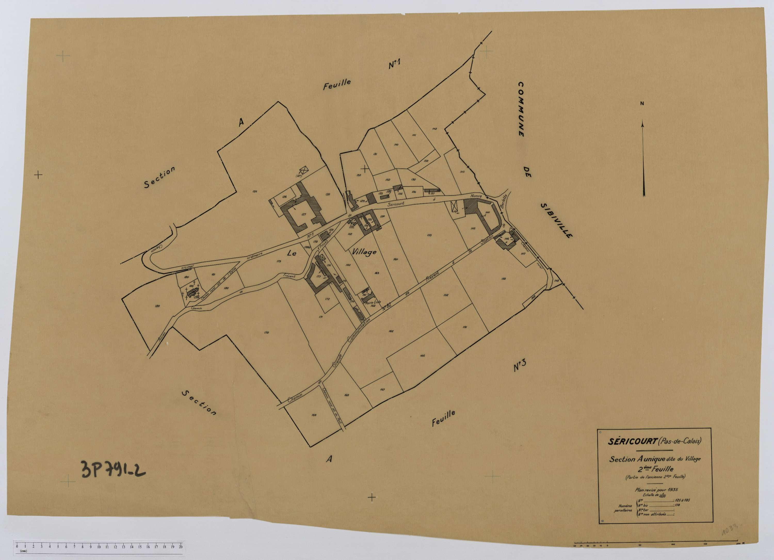 Séricourt - Section A, feuille 2.