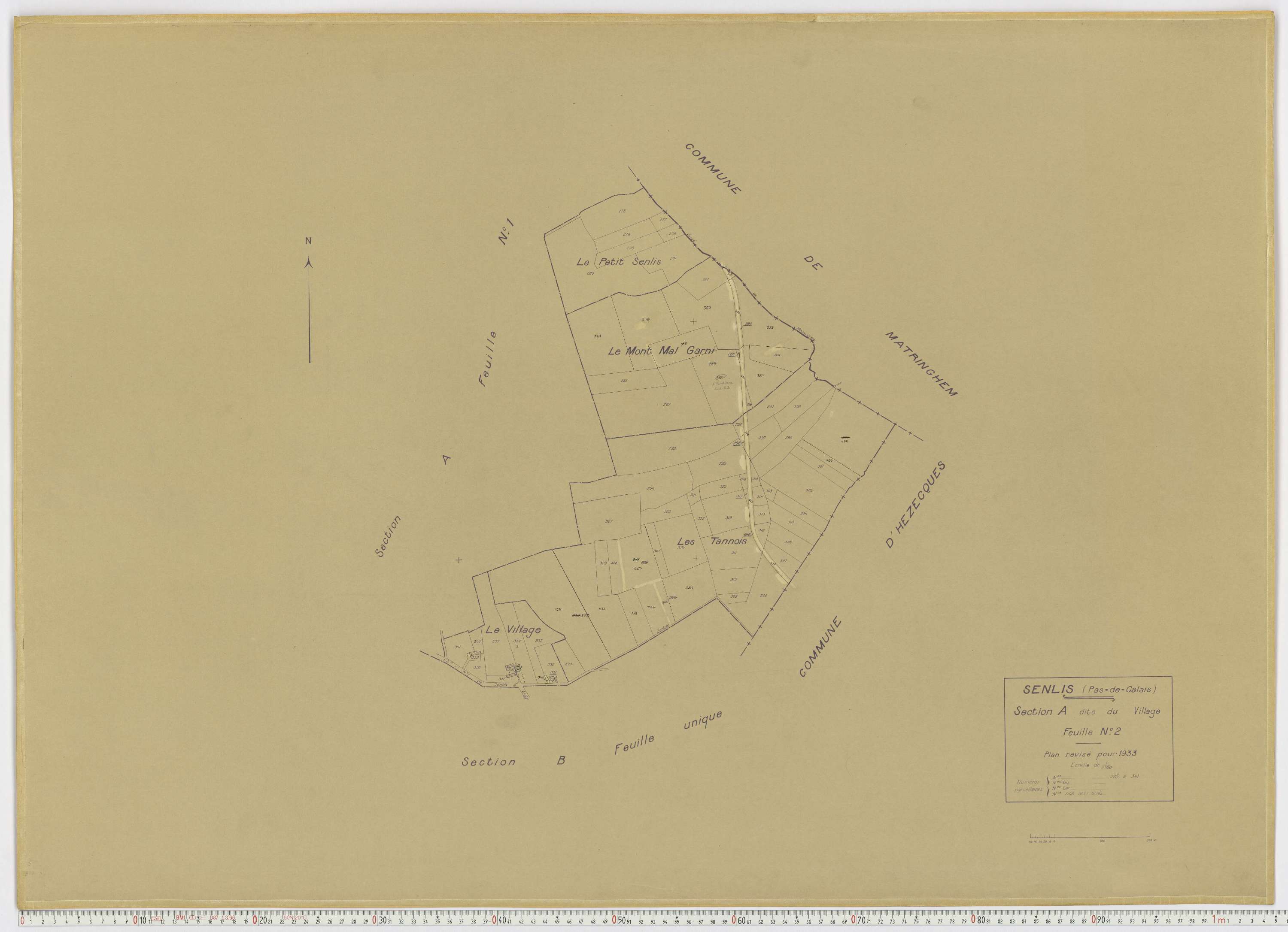 Servins - Section A, feuille 2.