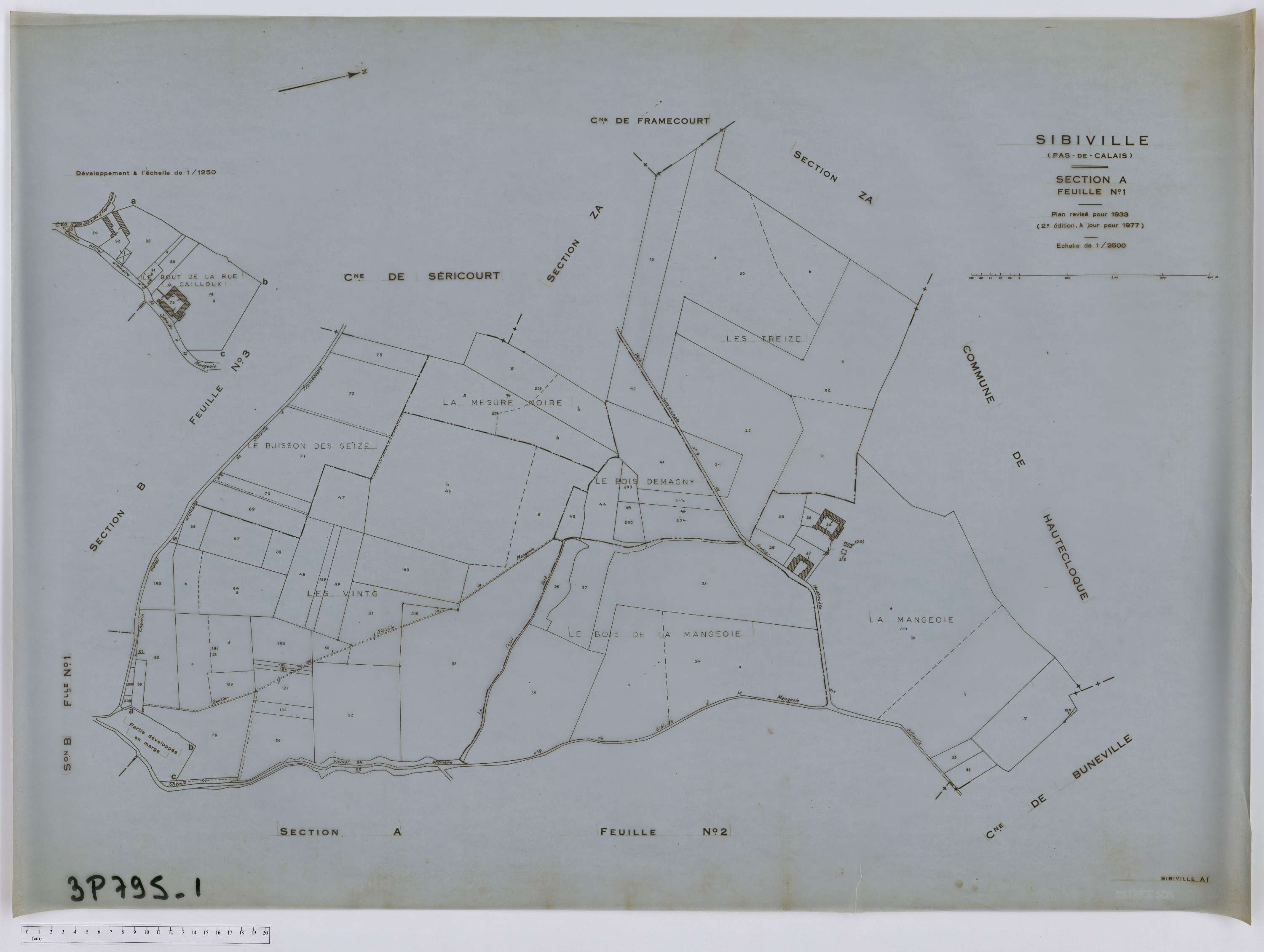 Sibiville - Section A, feuille 1.