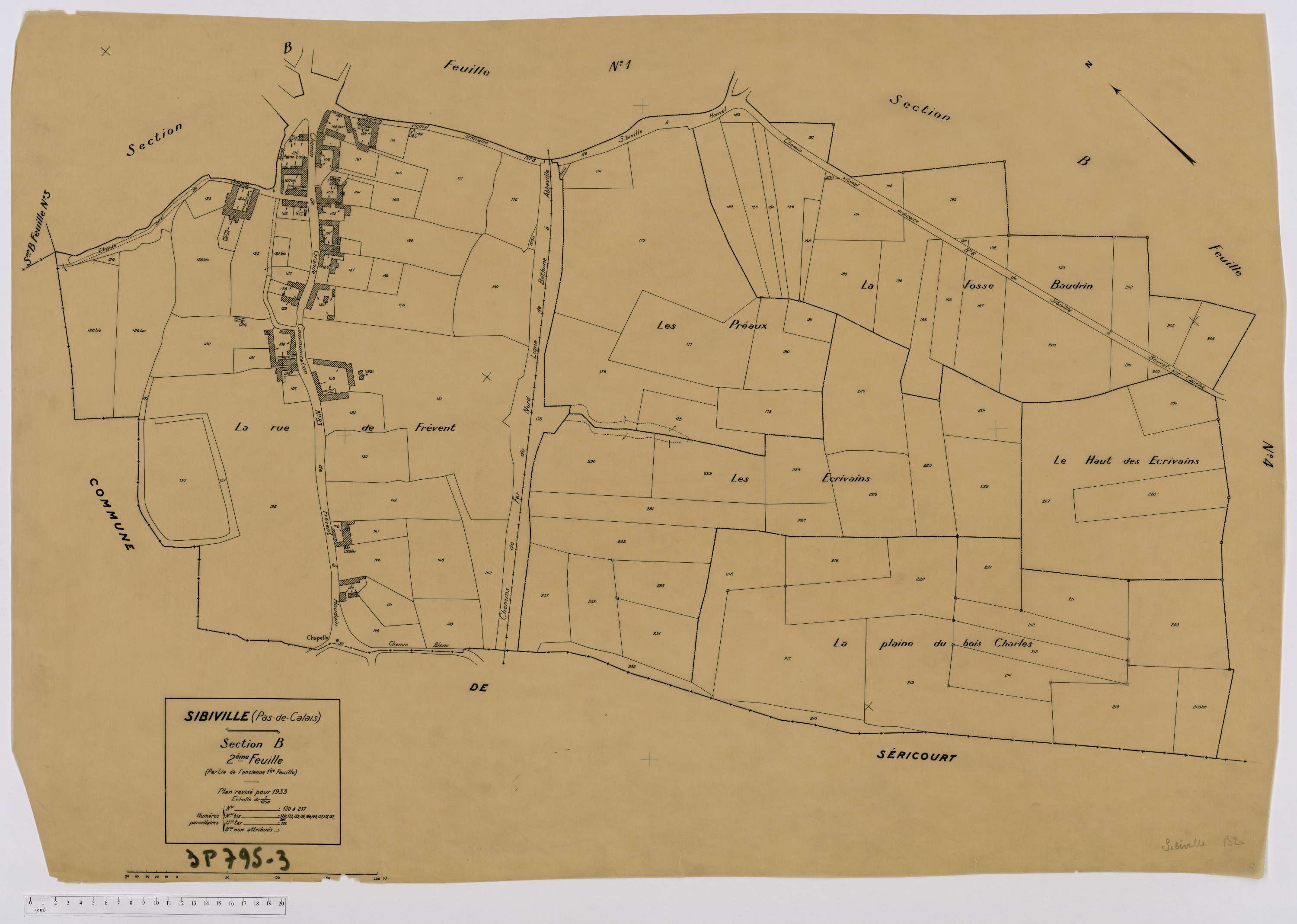 Sibiville - Section B, feuille 2.