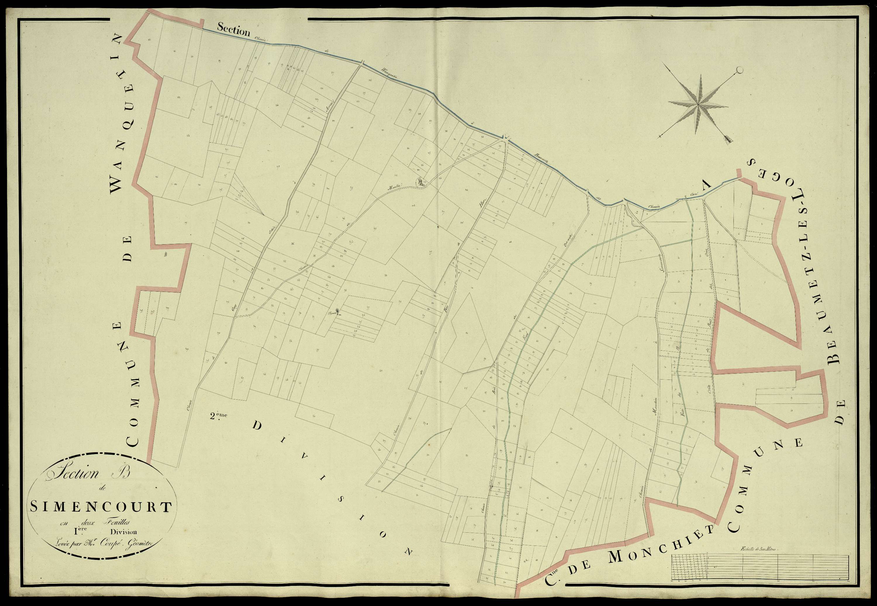 Simencourt - Section B, 1re feuille