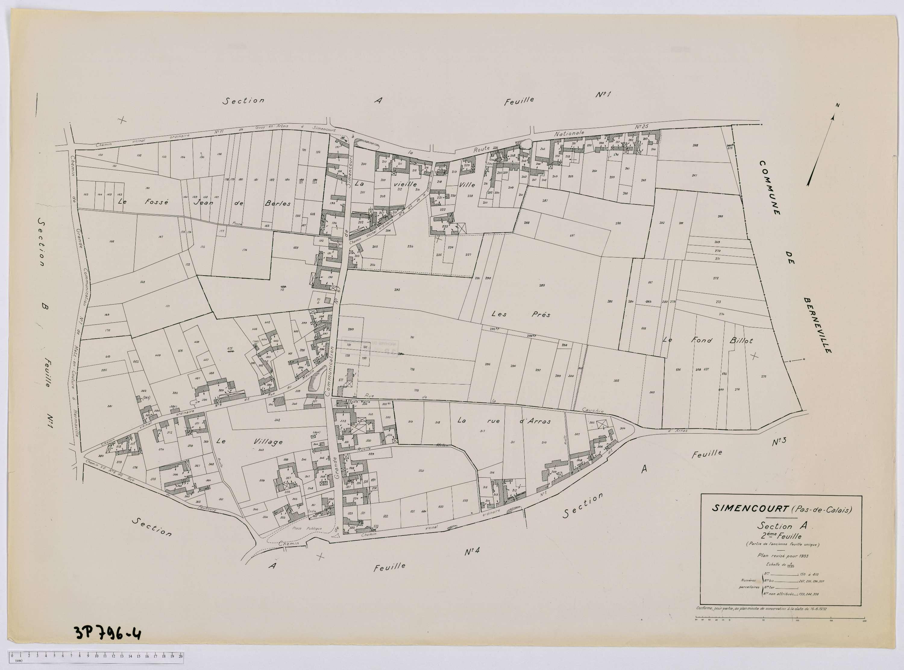 Simencourt - Section A, feuille 2.