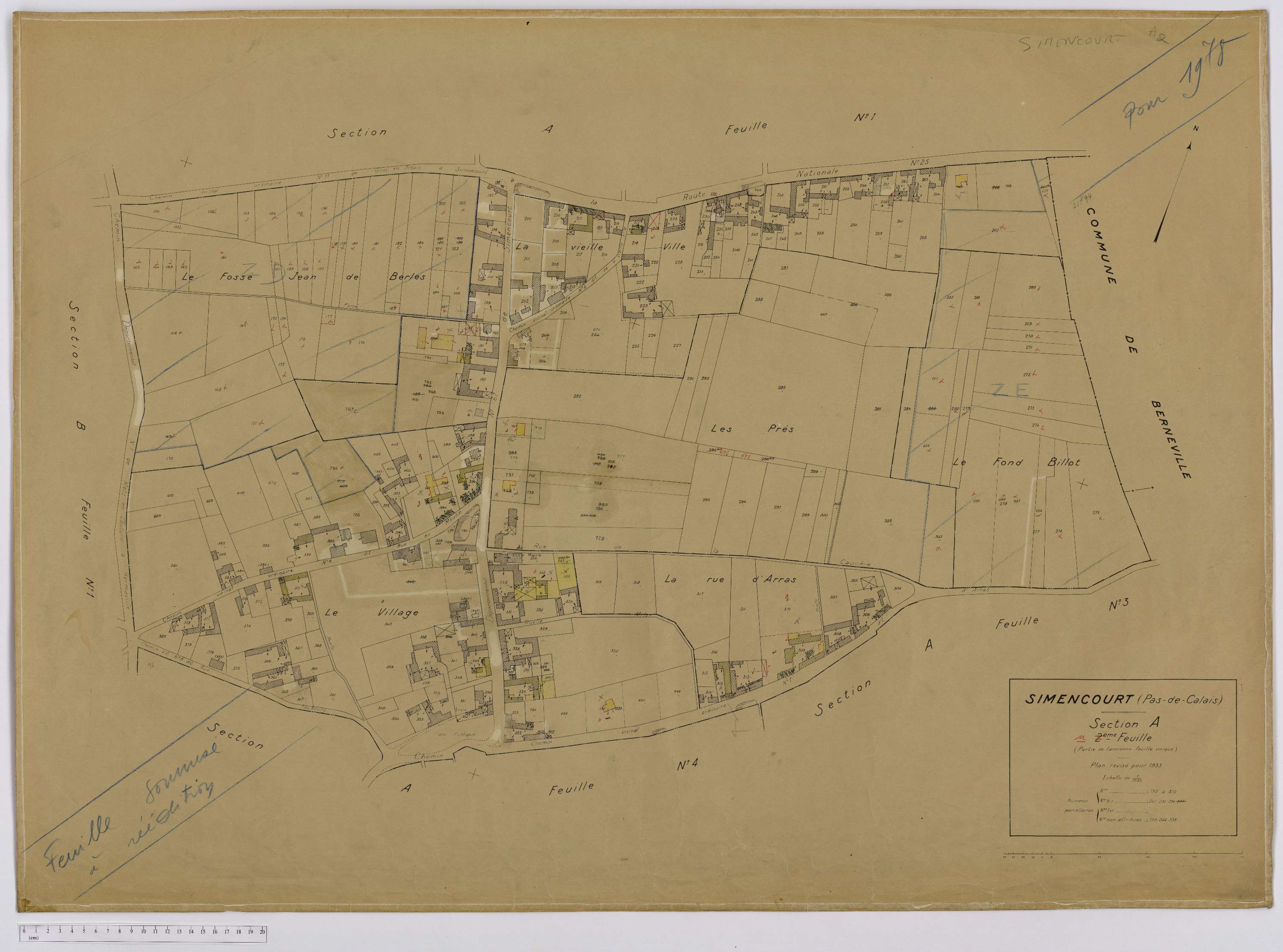 Simencourt - Section A, feuille 2.