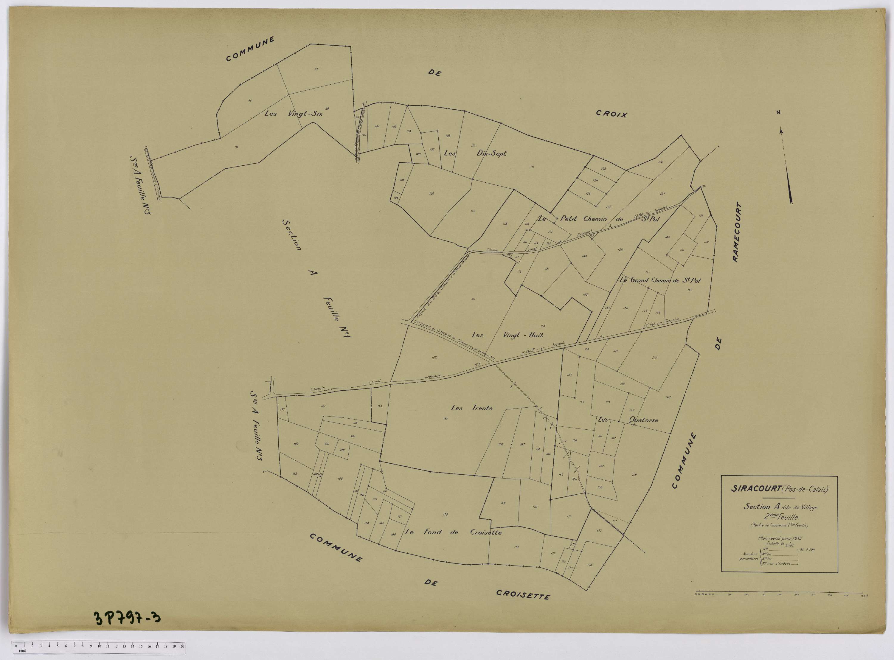 Siracourt - Section A, feuille 2.