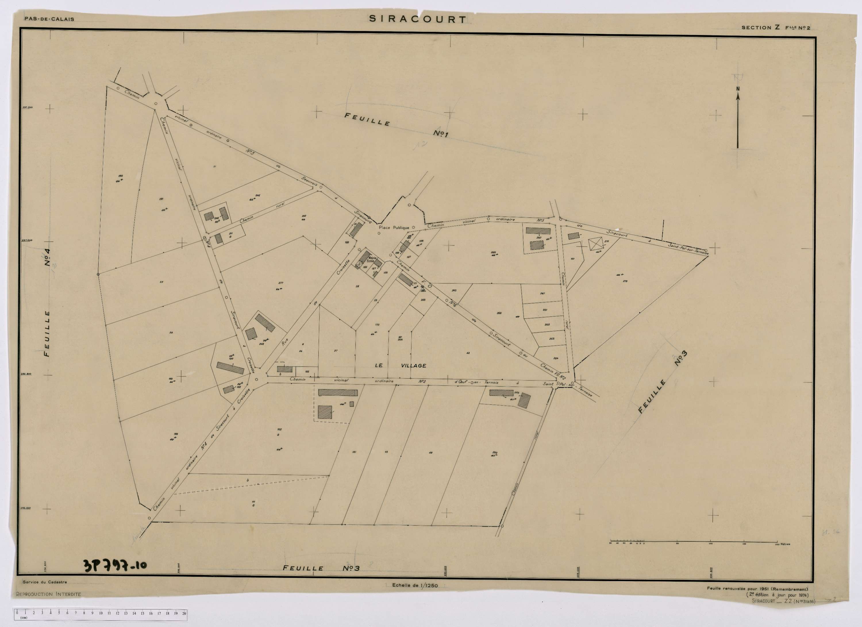 Siracourt - Section Z, feuille 2.