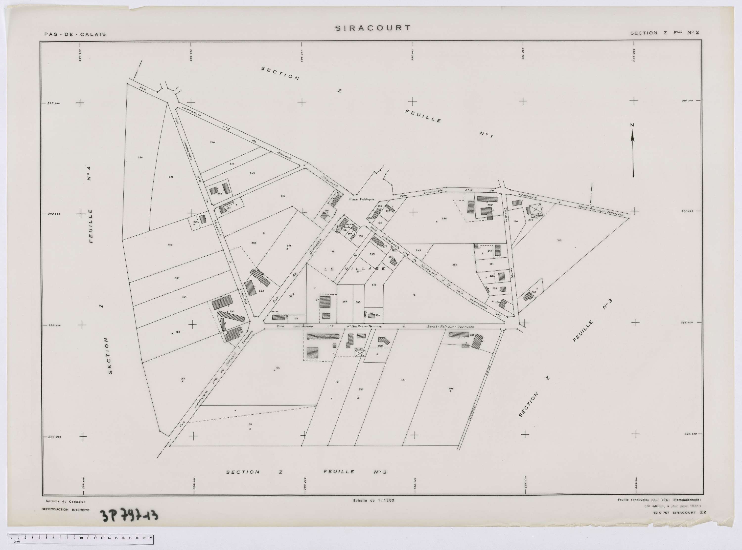 Siracourt - Section Z, feuille 2.