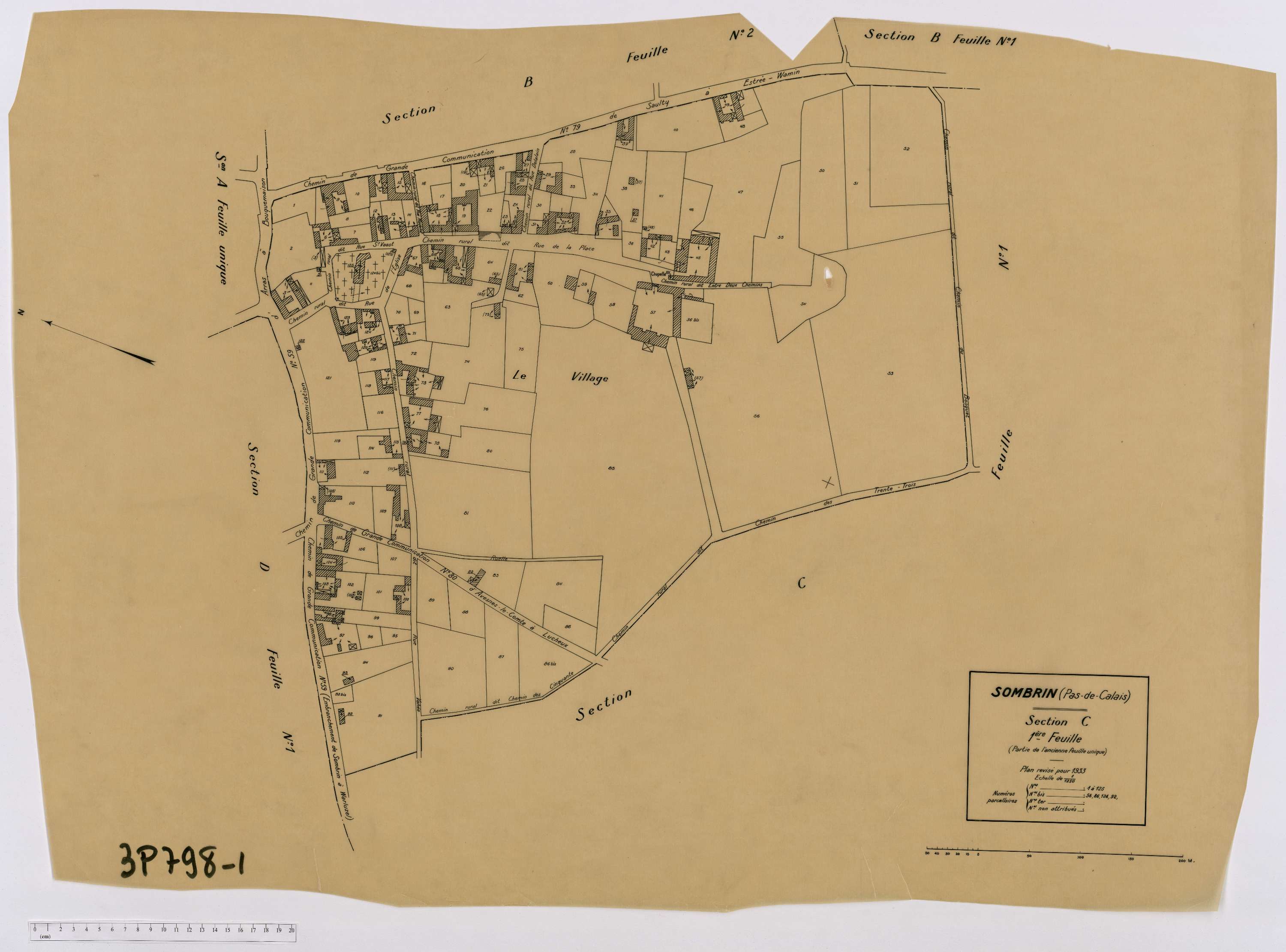 Sombrin - Section C, feuille 1.