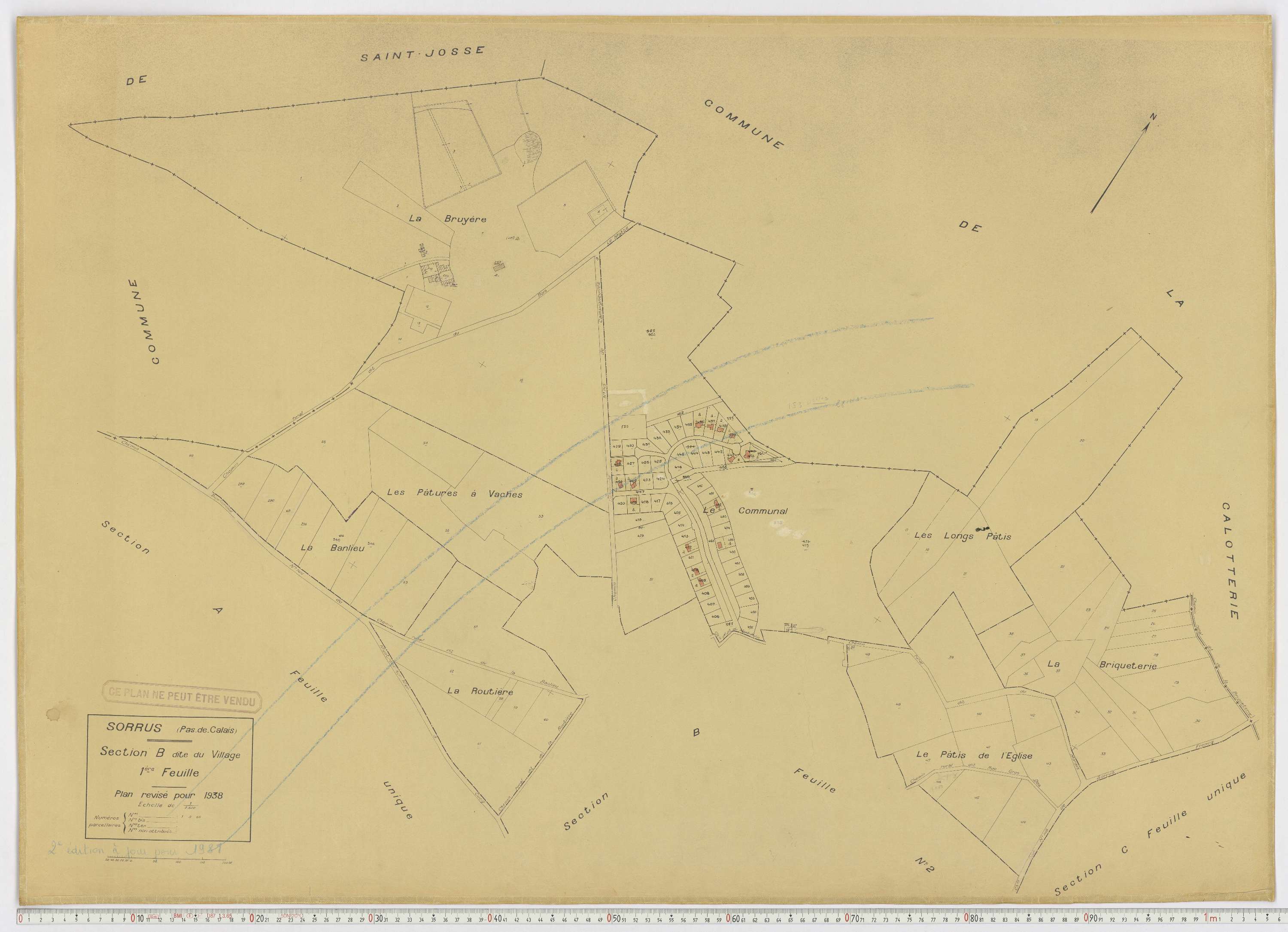 Sorrus - Section B, feuille 1.