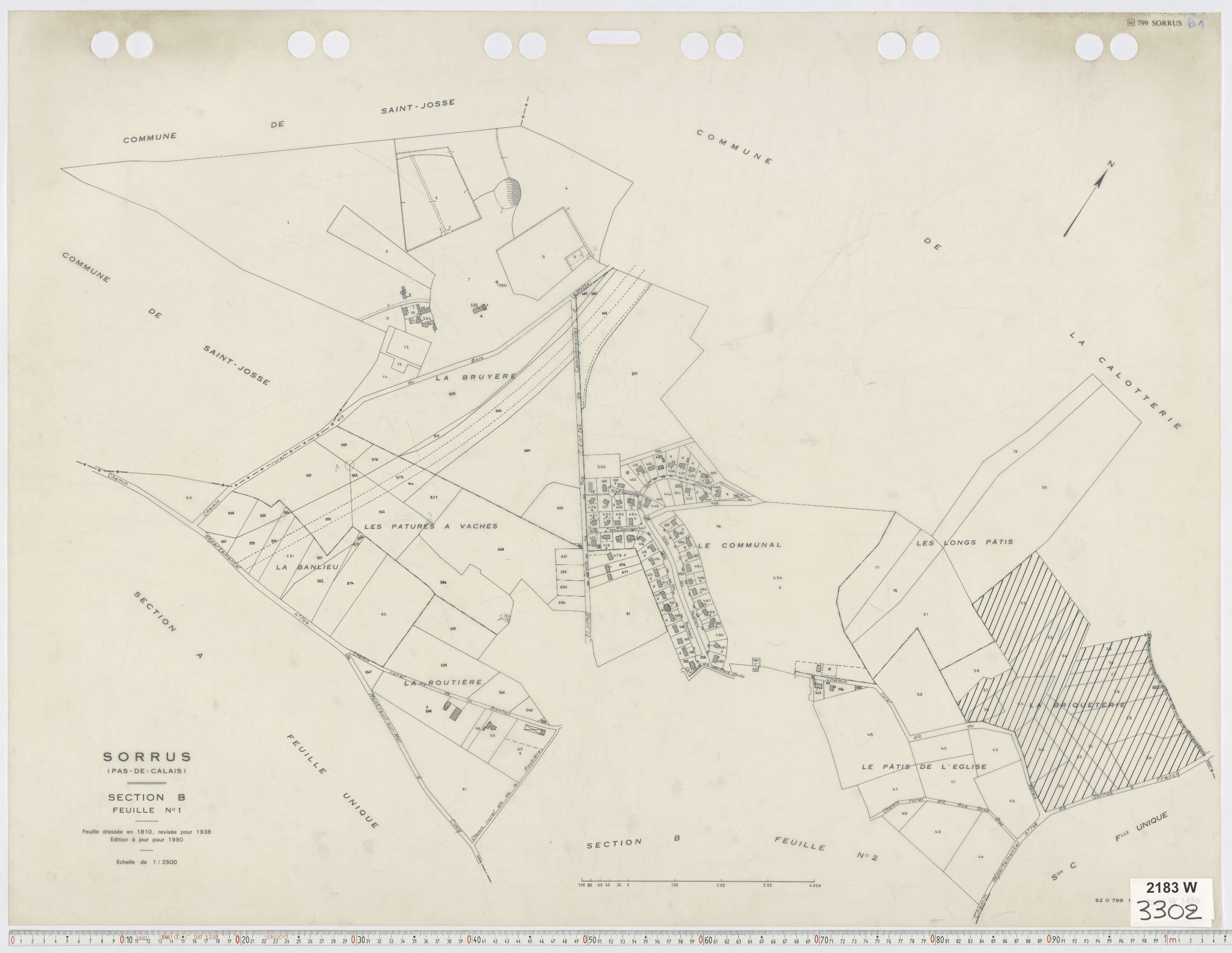 Sorrus - Section B, feuille 1.