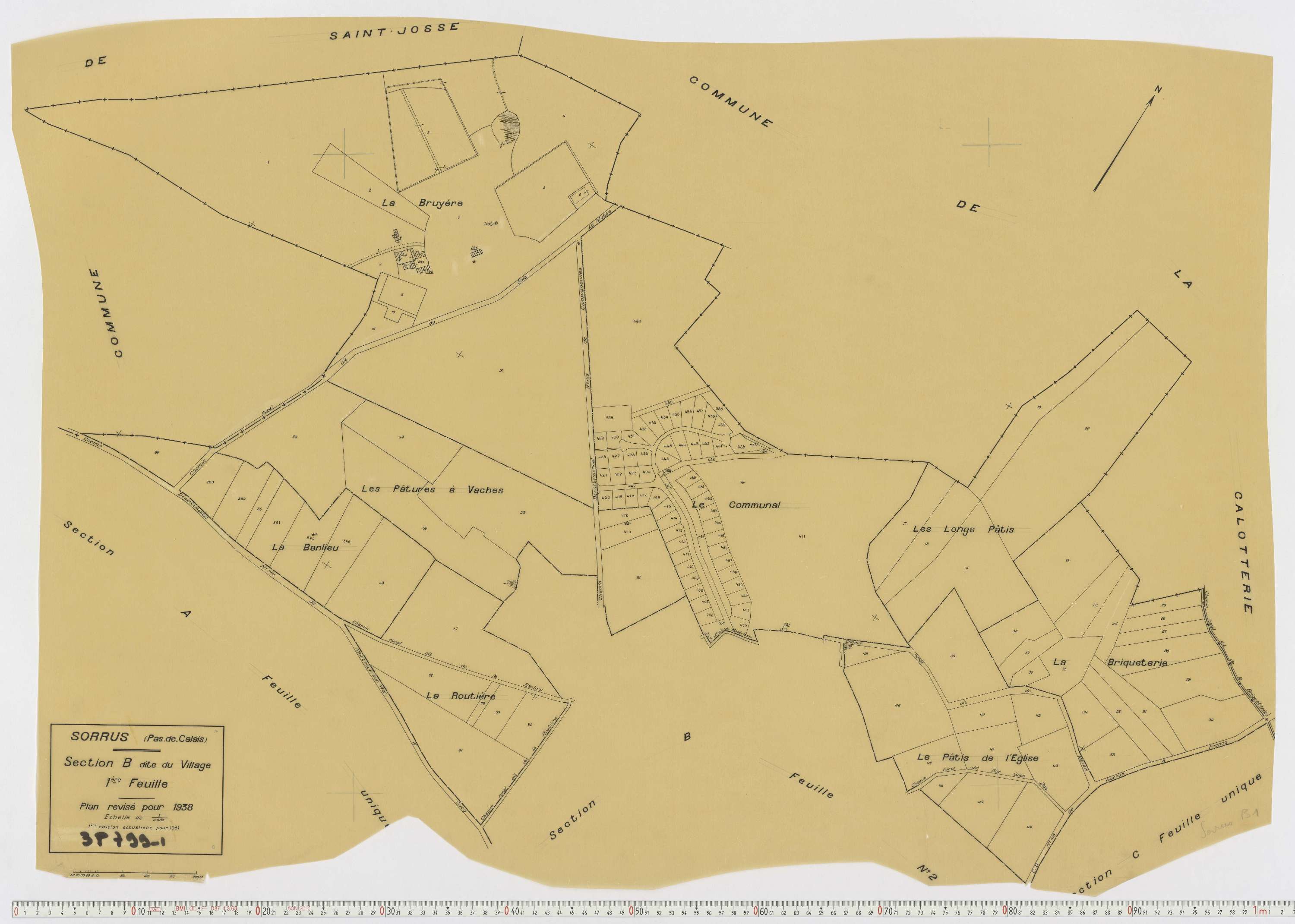 Sorrus - Section B, feuille 1.