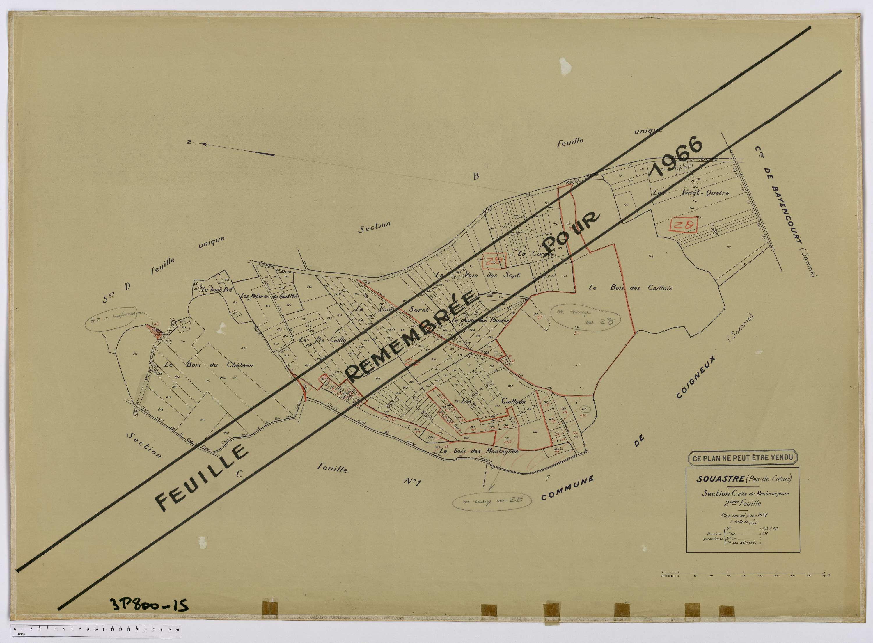 Souastre - Section C, feuille 2.