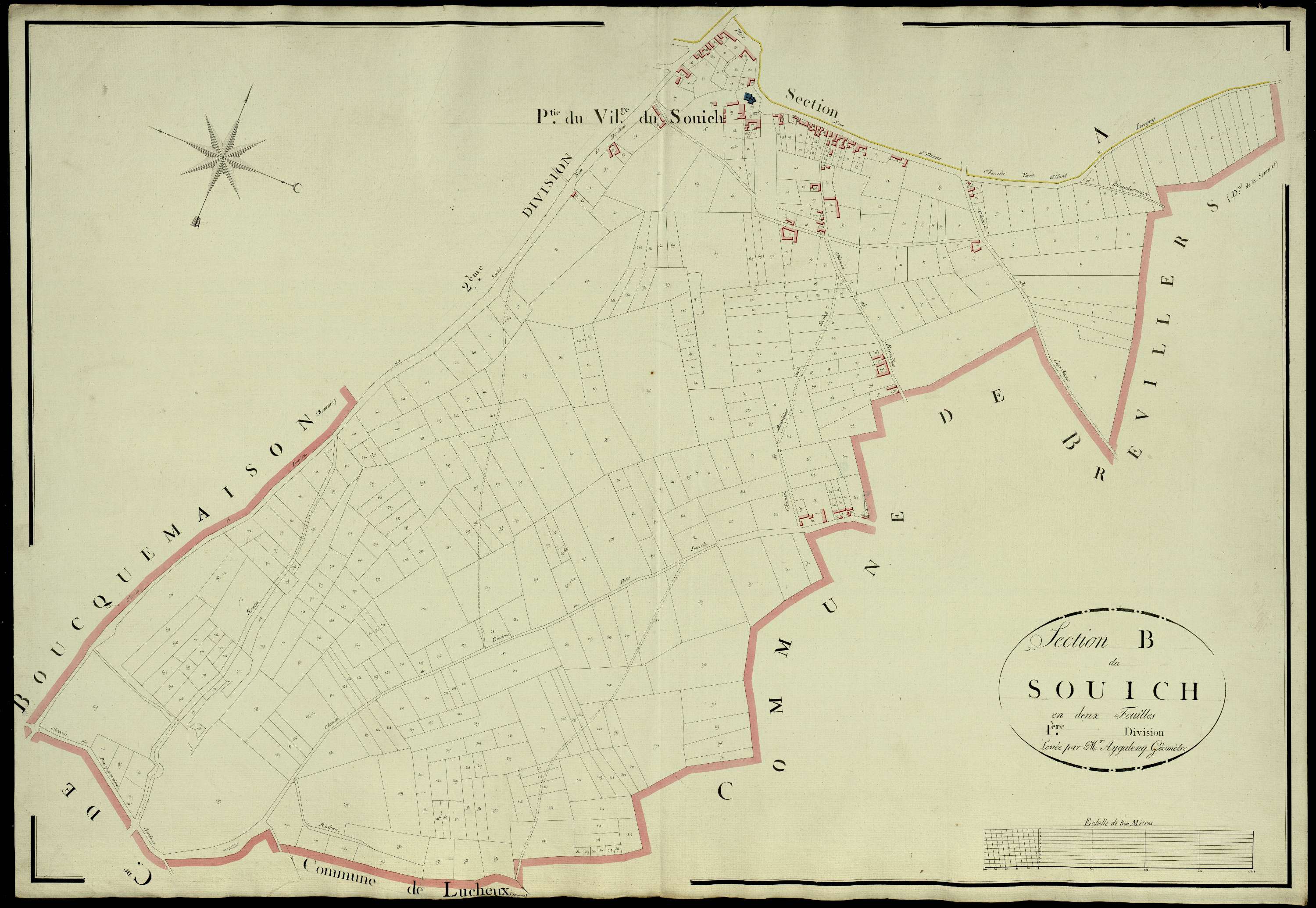 Le Souich - Section B, 1re feuille