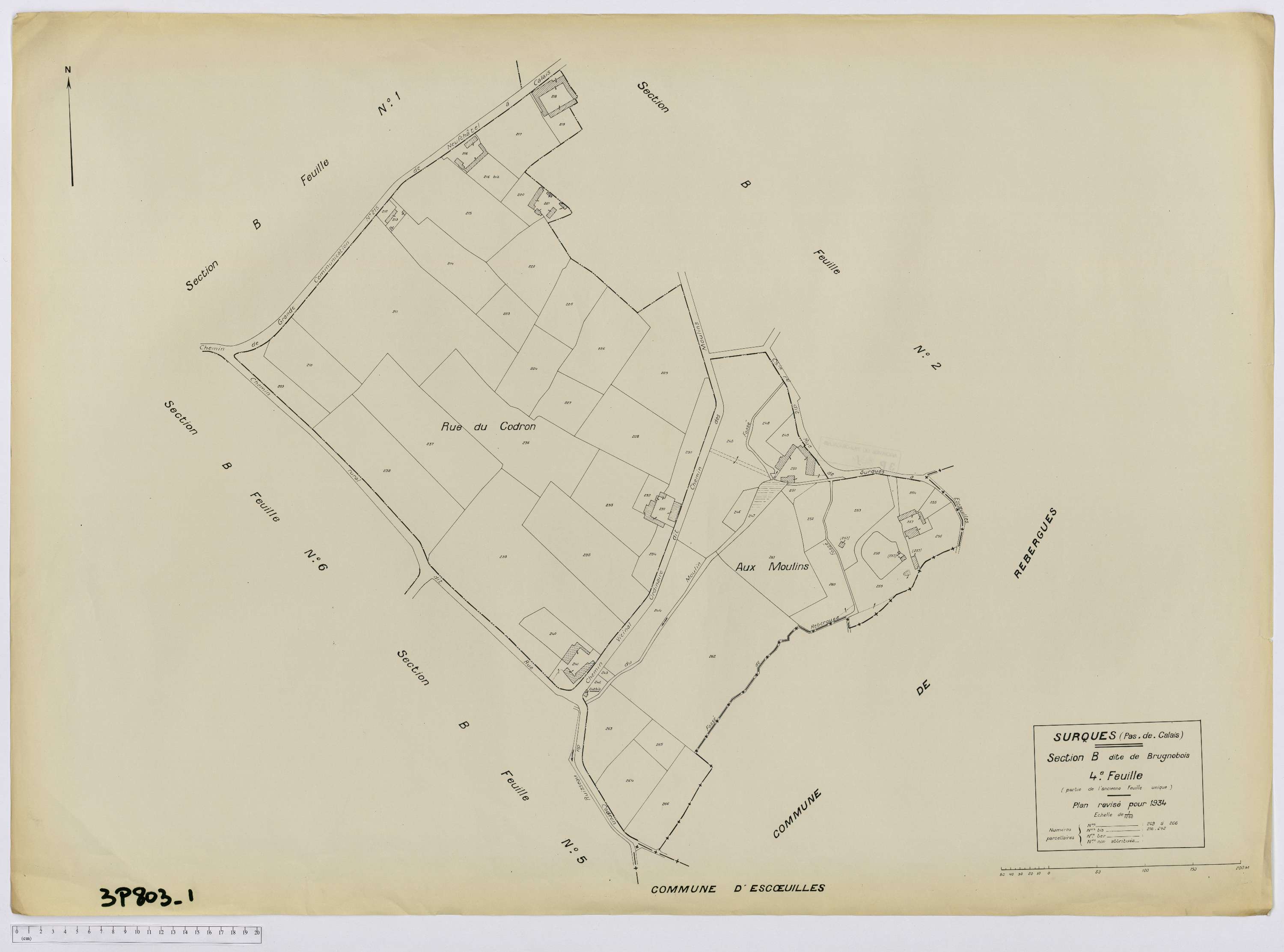 Surques - Section B, feuille 4.