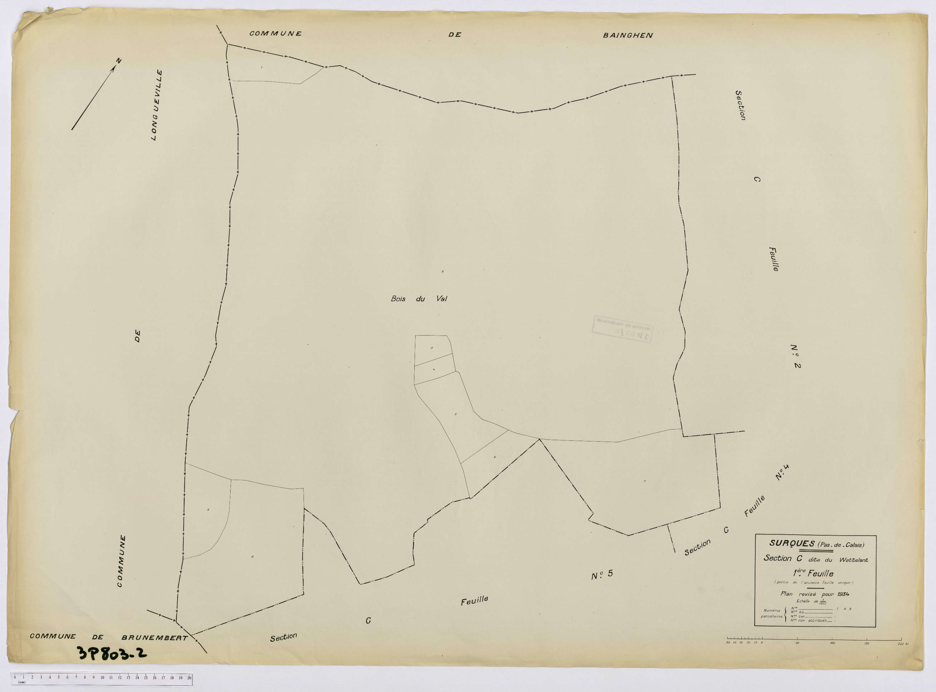 Surques - Section C, feuille 1.