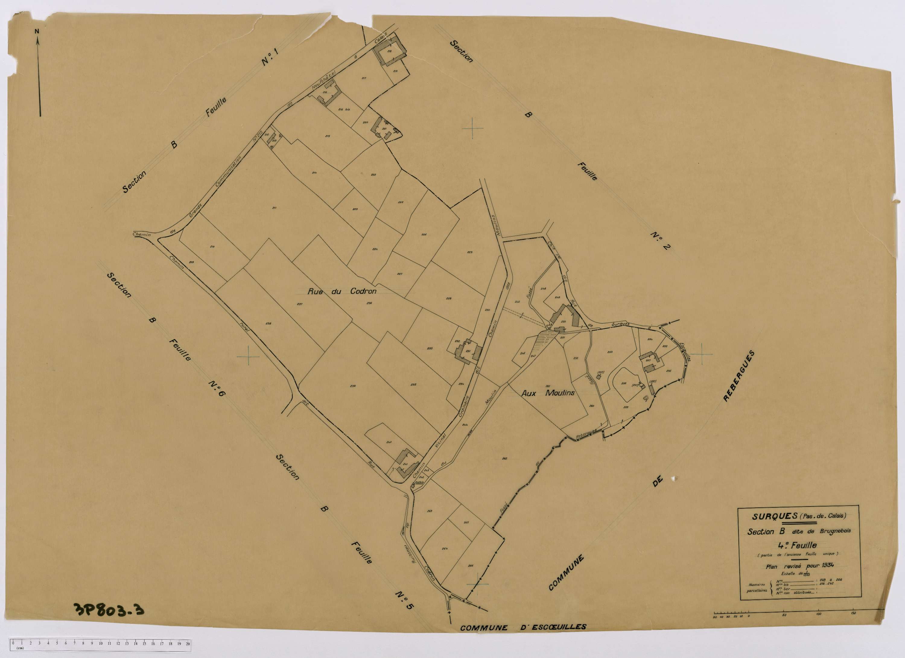 Surques - Section B, feuille 4.