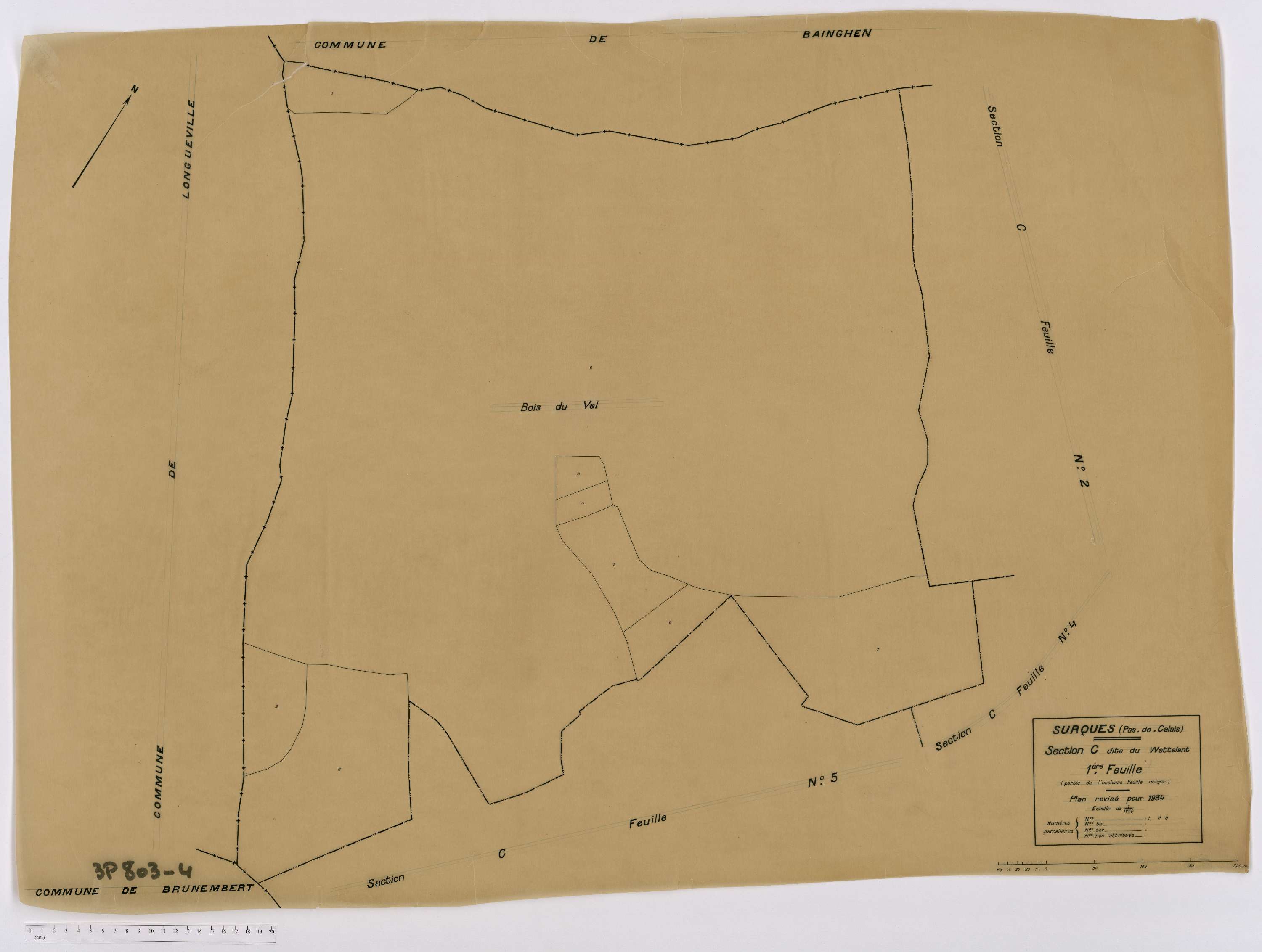 Surques - Section C, feuille 1.