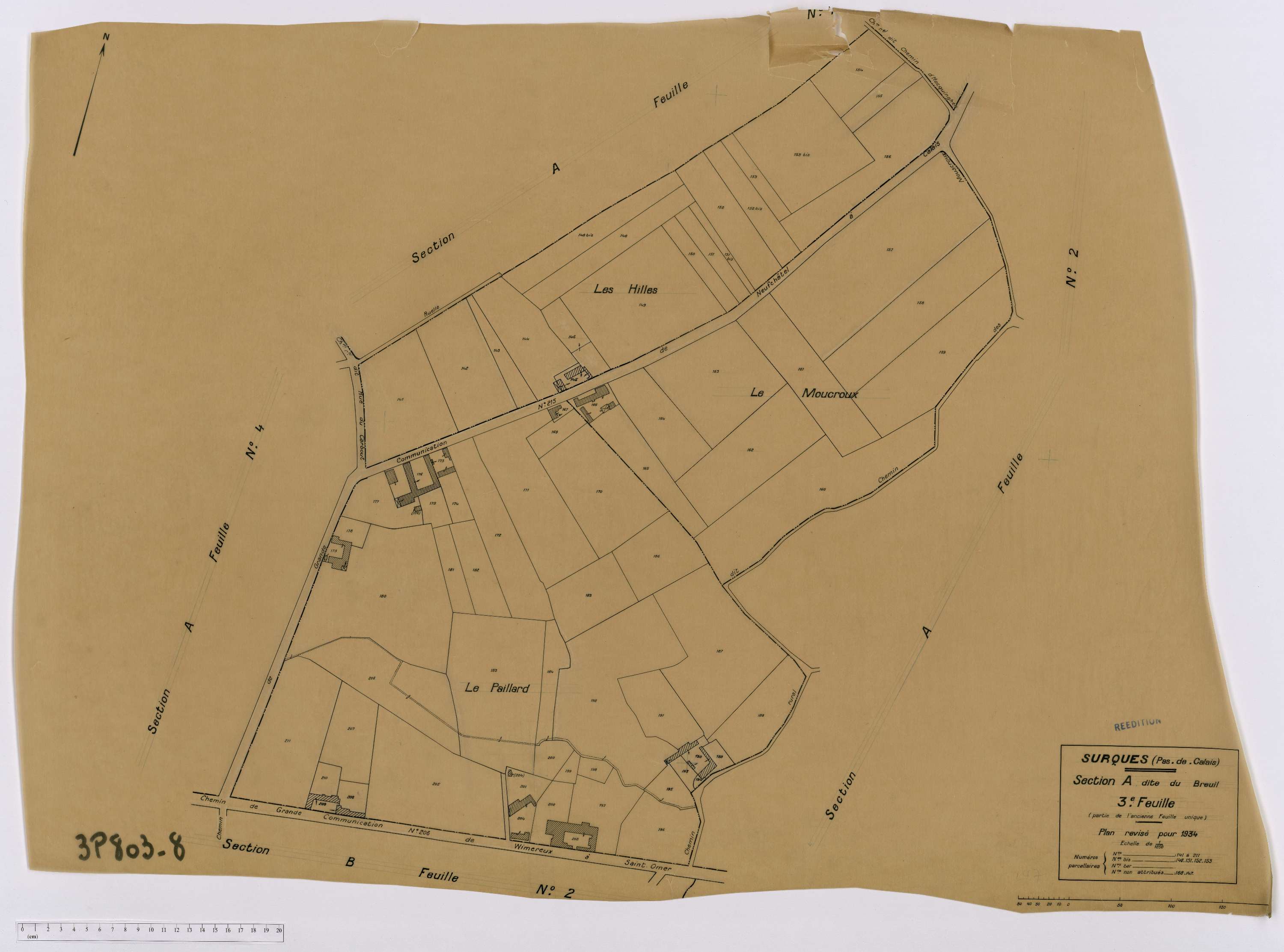Surques - Section A, feuille 3.