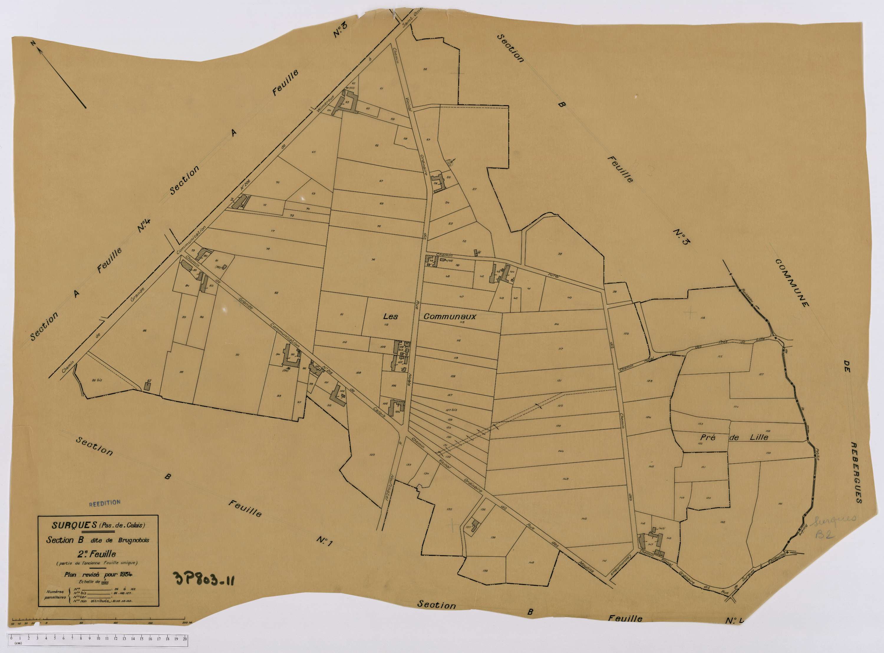 Surques - Section B, feuille 2.