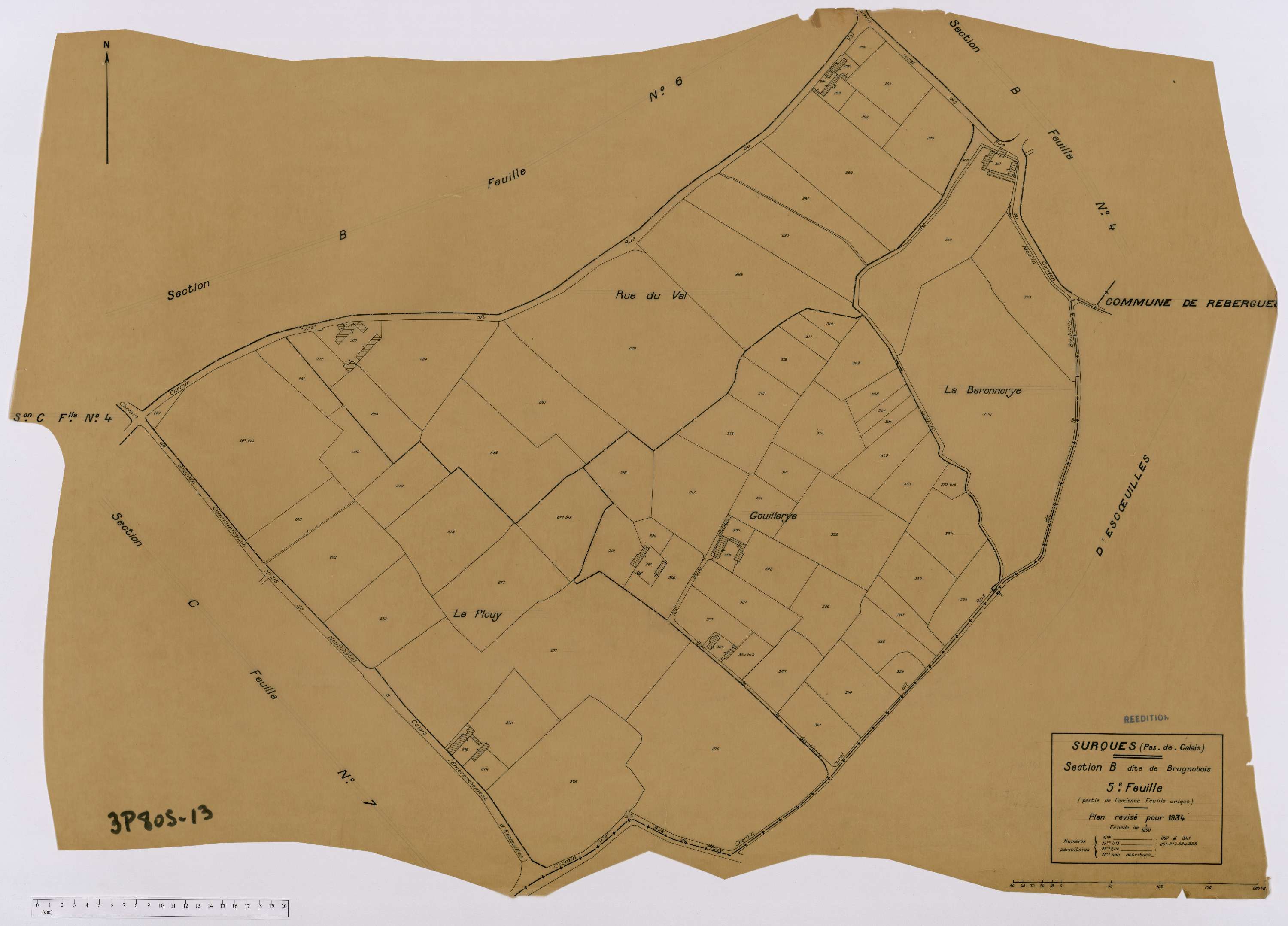 Surques - Section B, feuille 5.