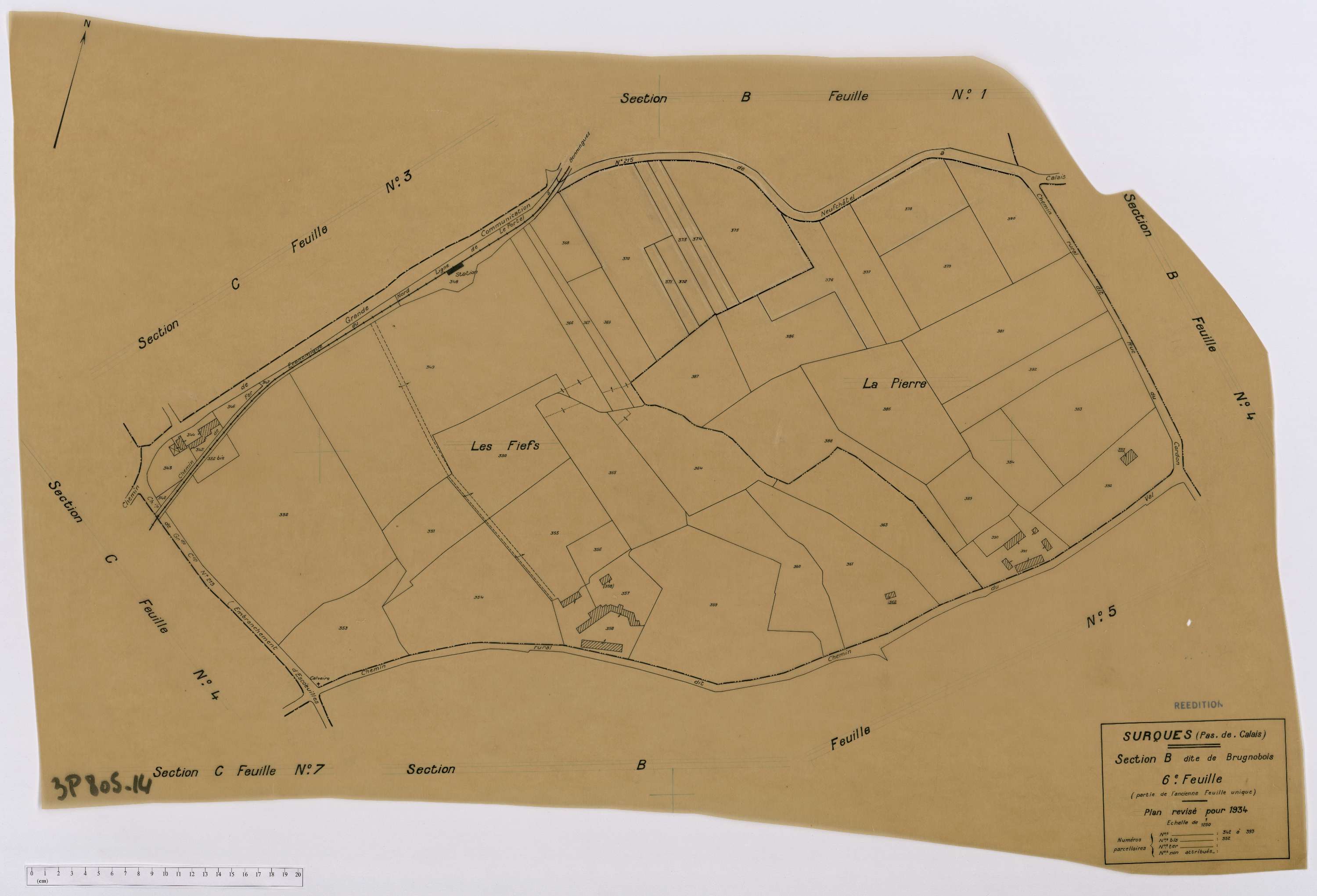 Surques - Section B, feuille 6.