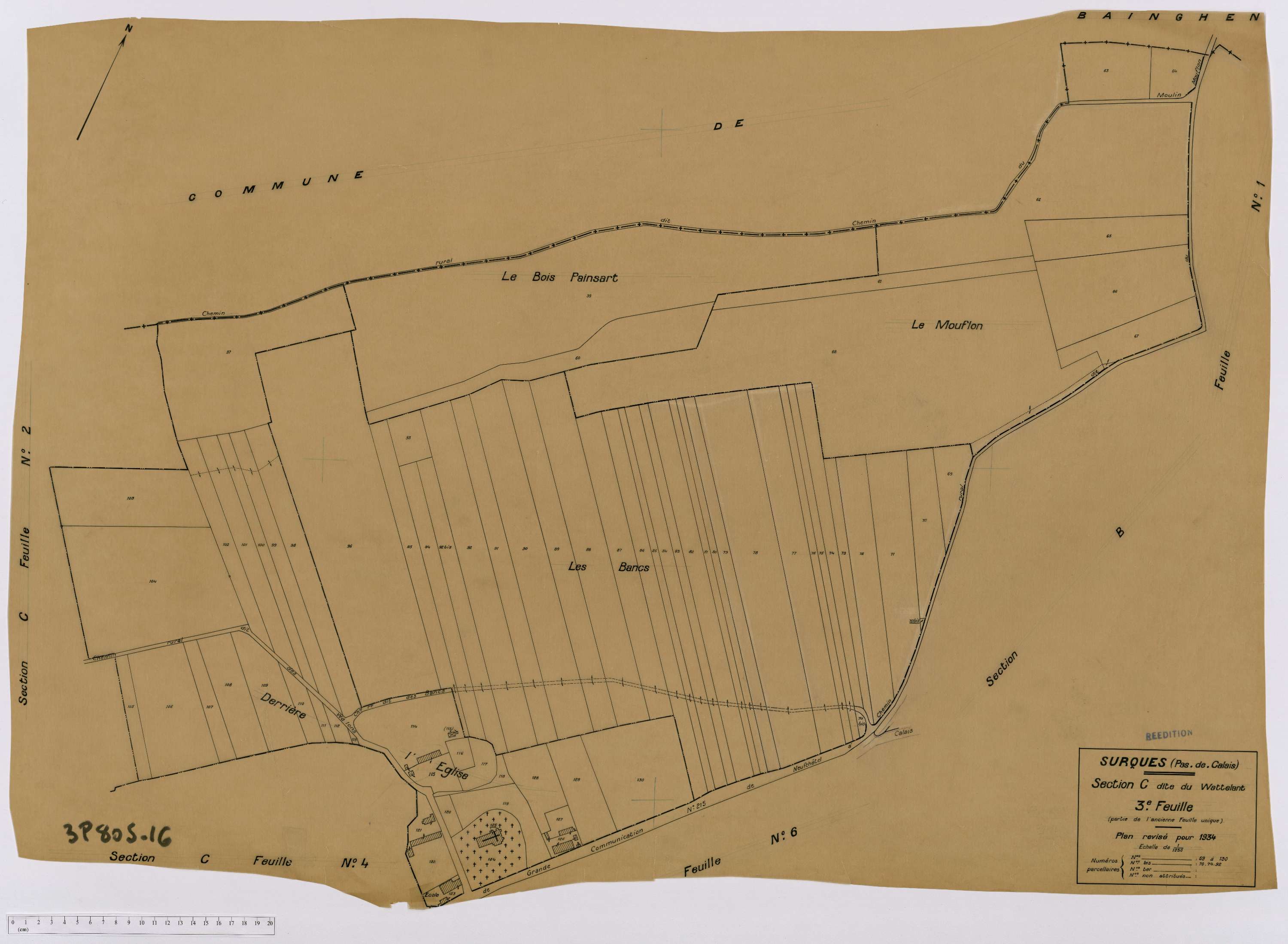 Surques - Section C, feuille 3.