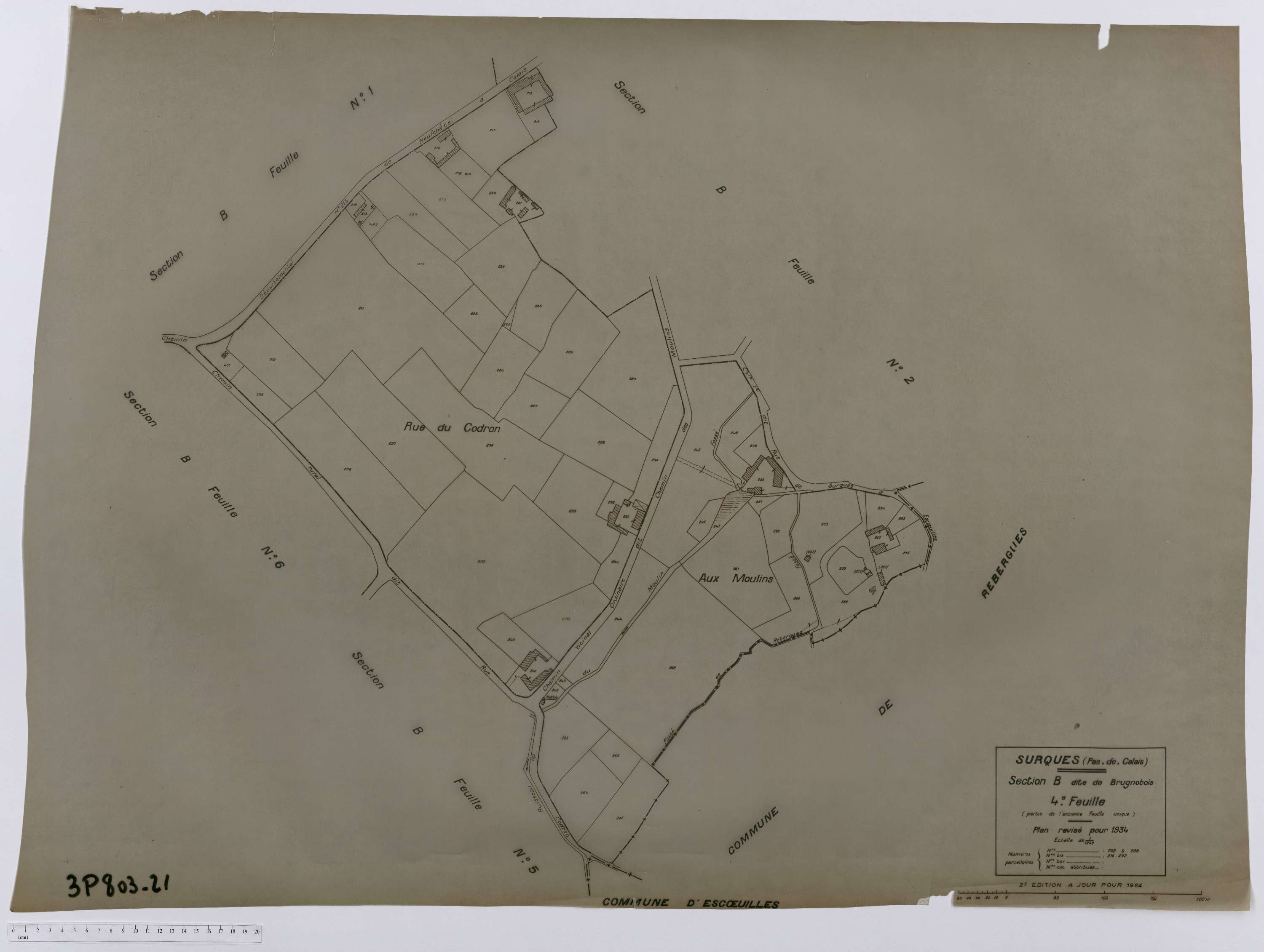 Surques - Section B, feuille 4.