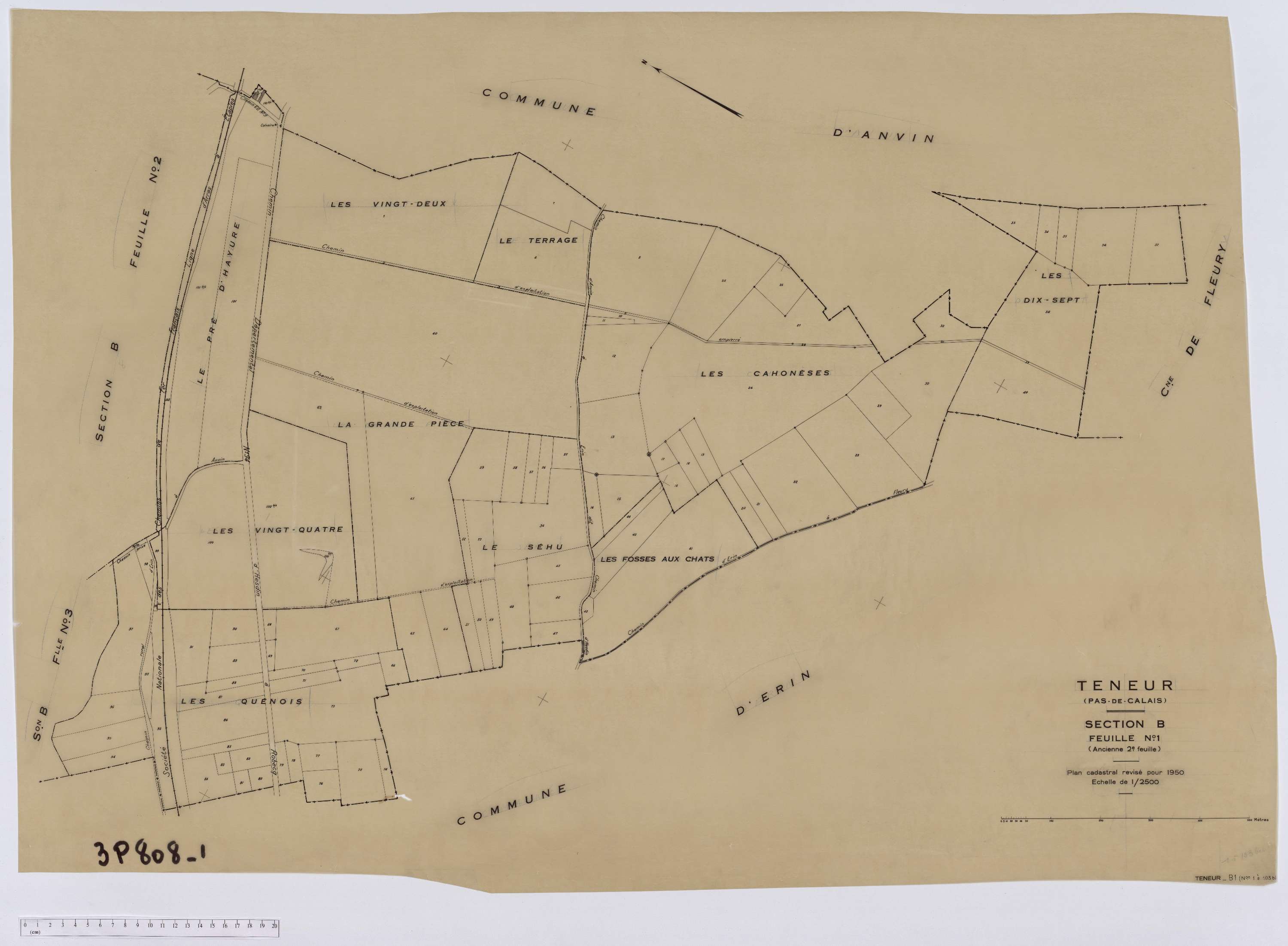 Teneur - Section B, feuille 1.
