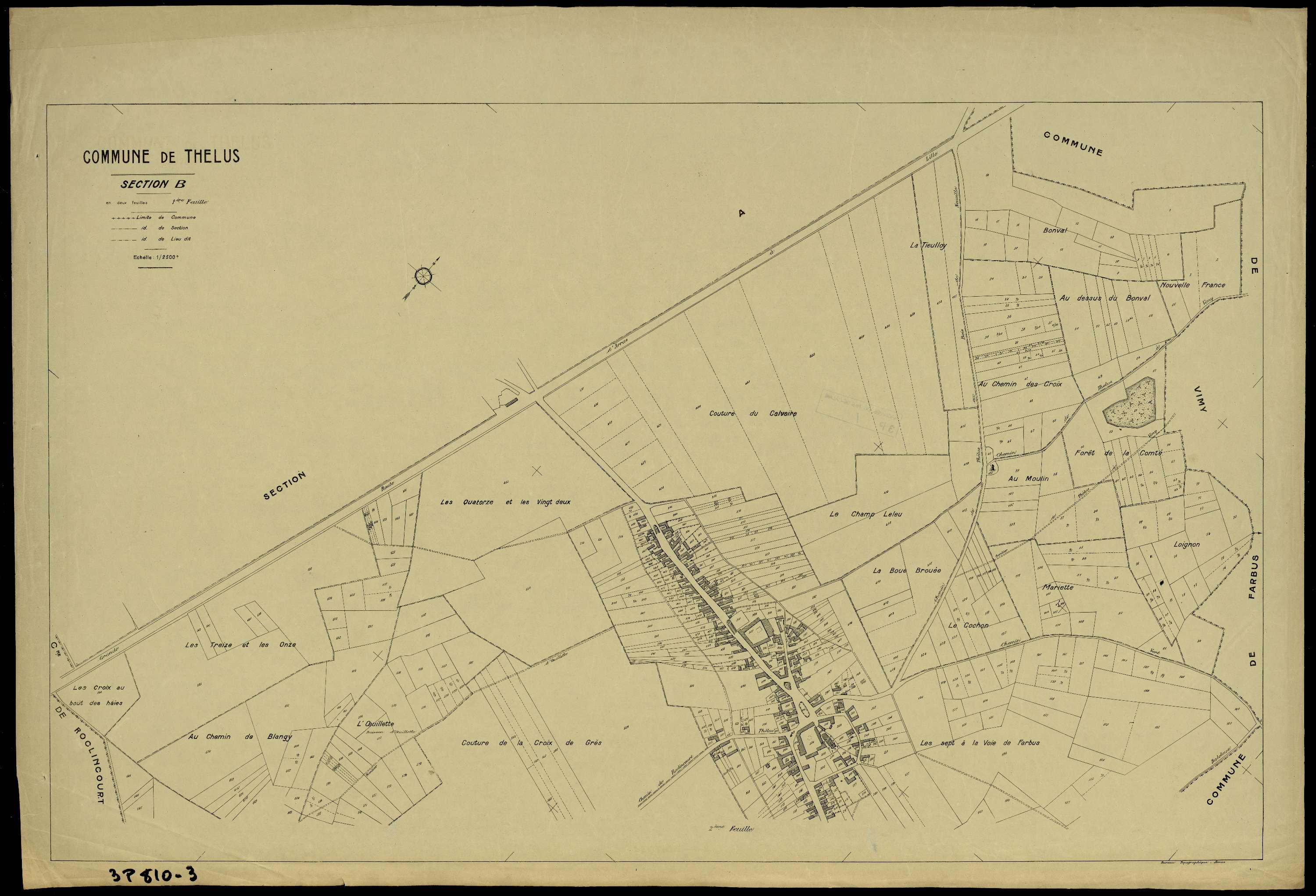 Thélus - Section B, 1re feuille