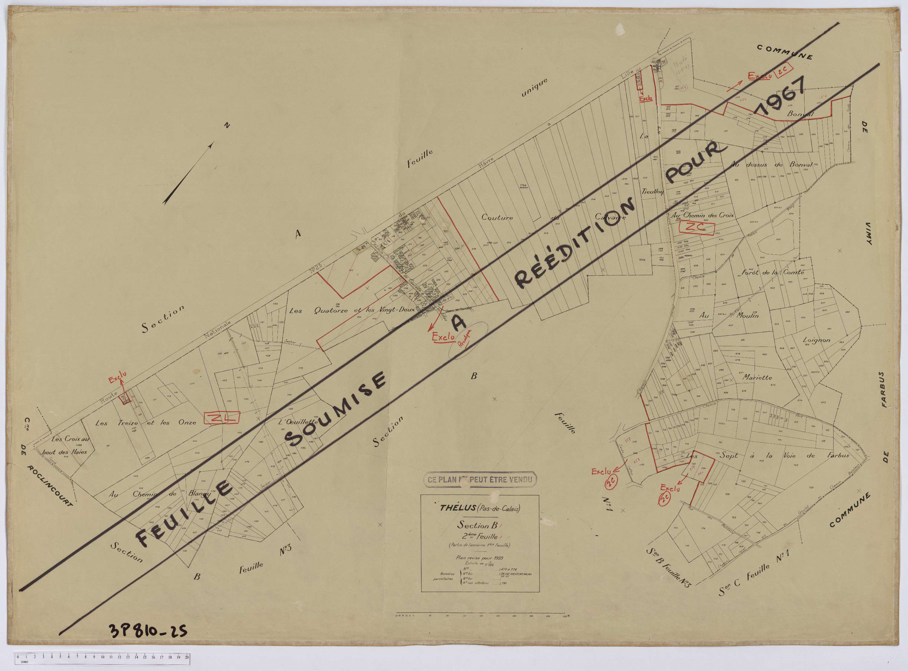 Thélus - Section B, feuille 2.