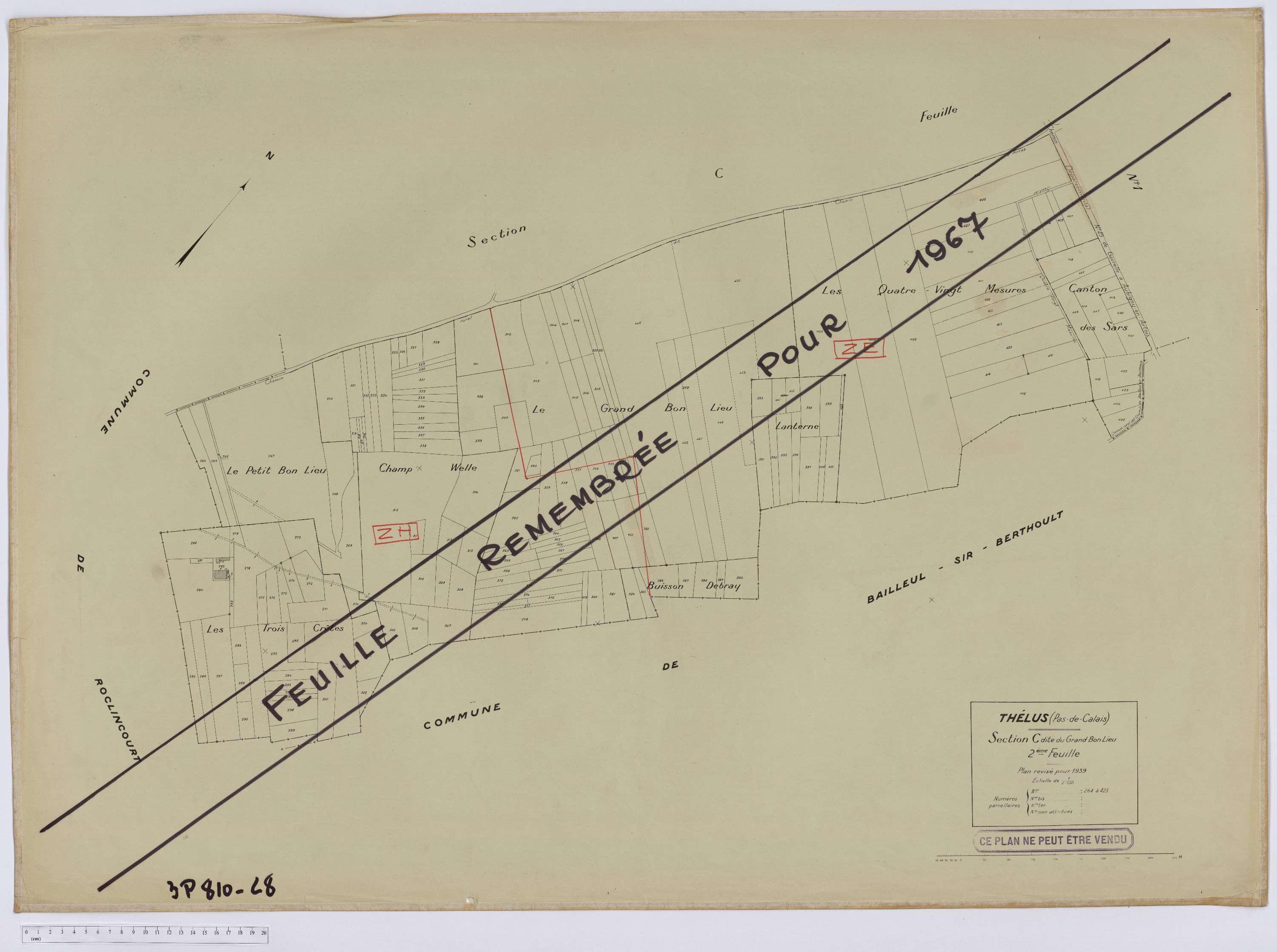 Thélus - Section C, feuille 2.