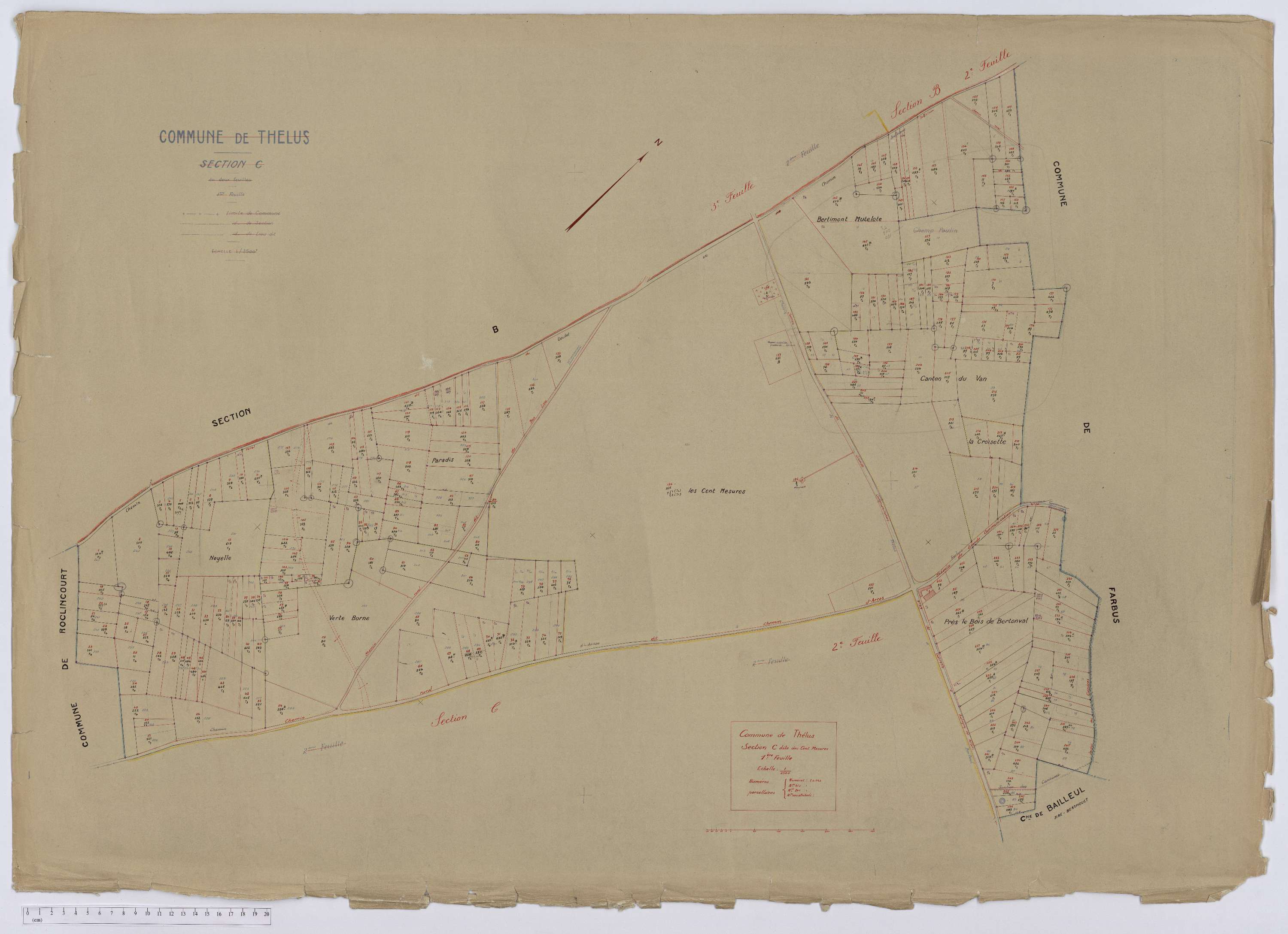 Thélus - Section C, feuille 1.