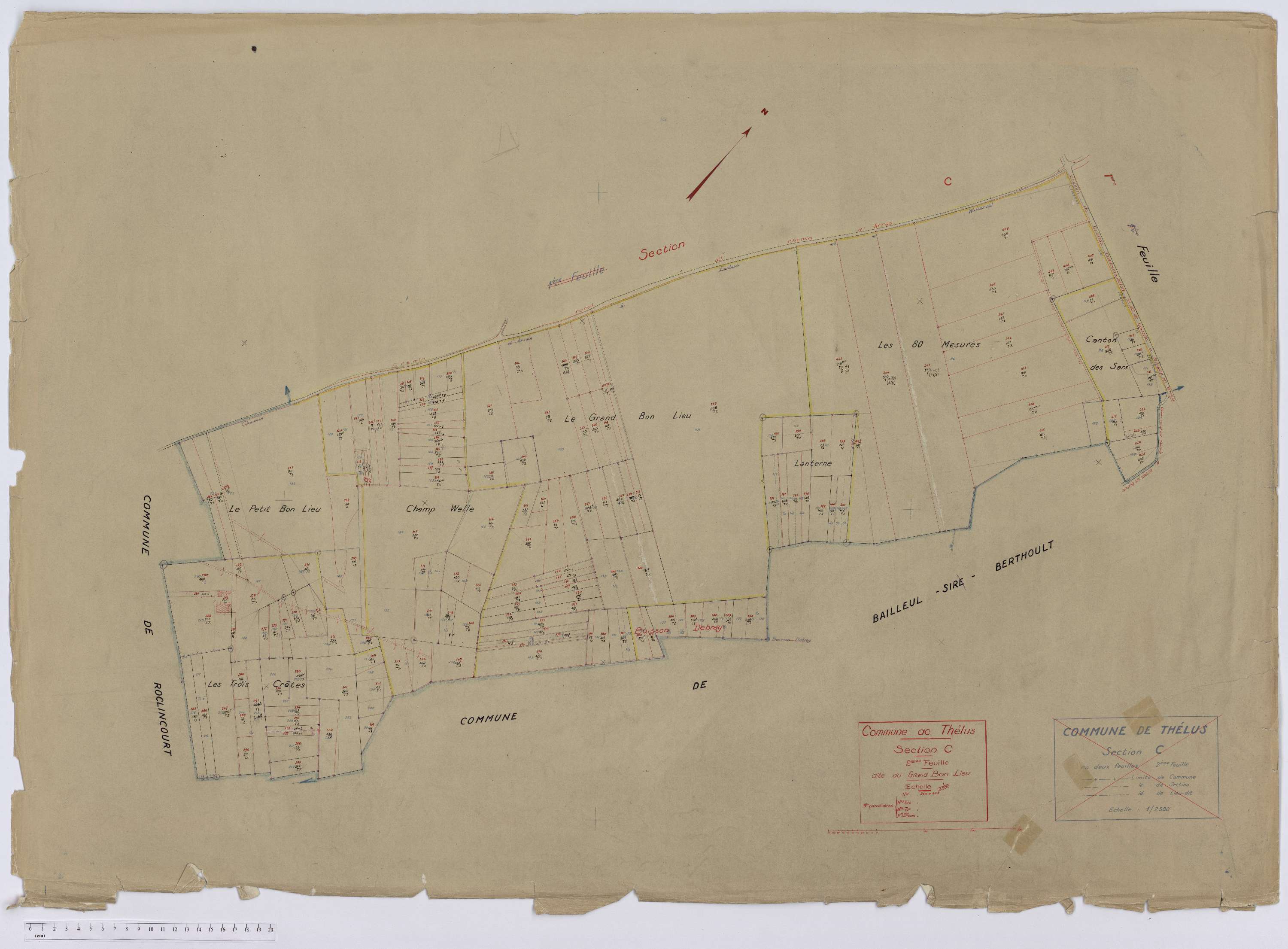 Thélus - Section C, feuille 2.
