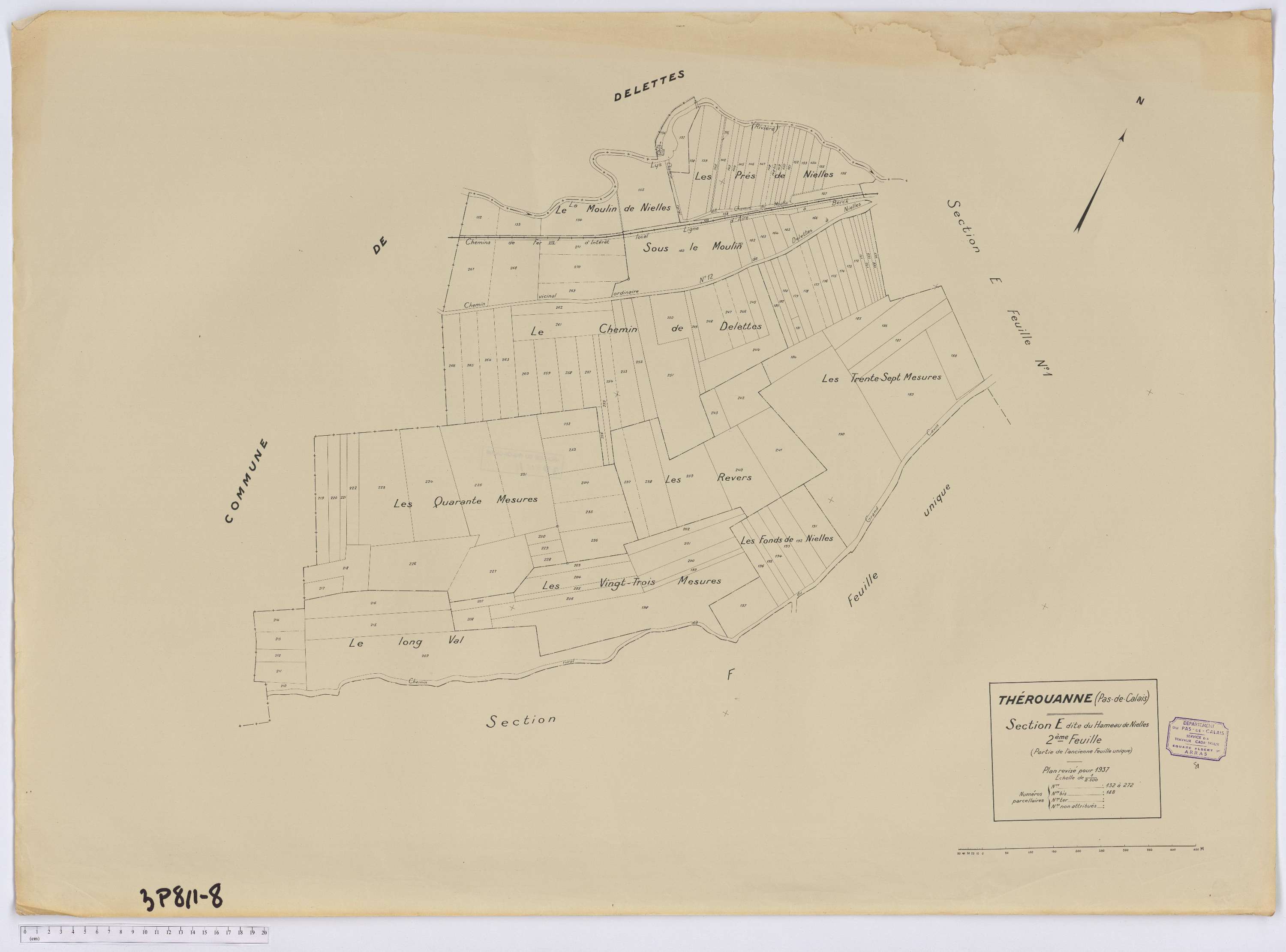 Thérouanne - Section E, feuille 2.
