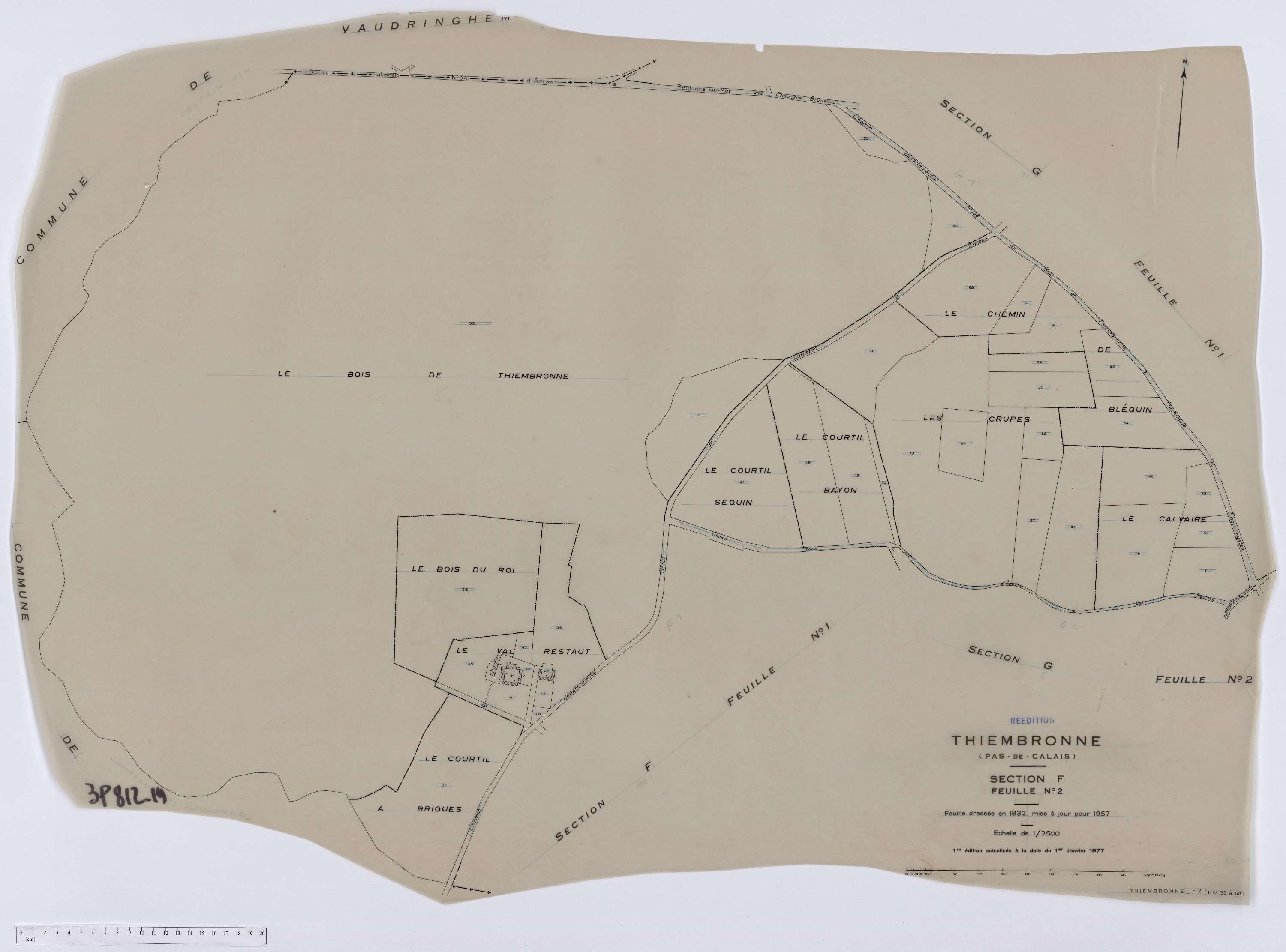 Thiembronne - Section F, feuille 2.
