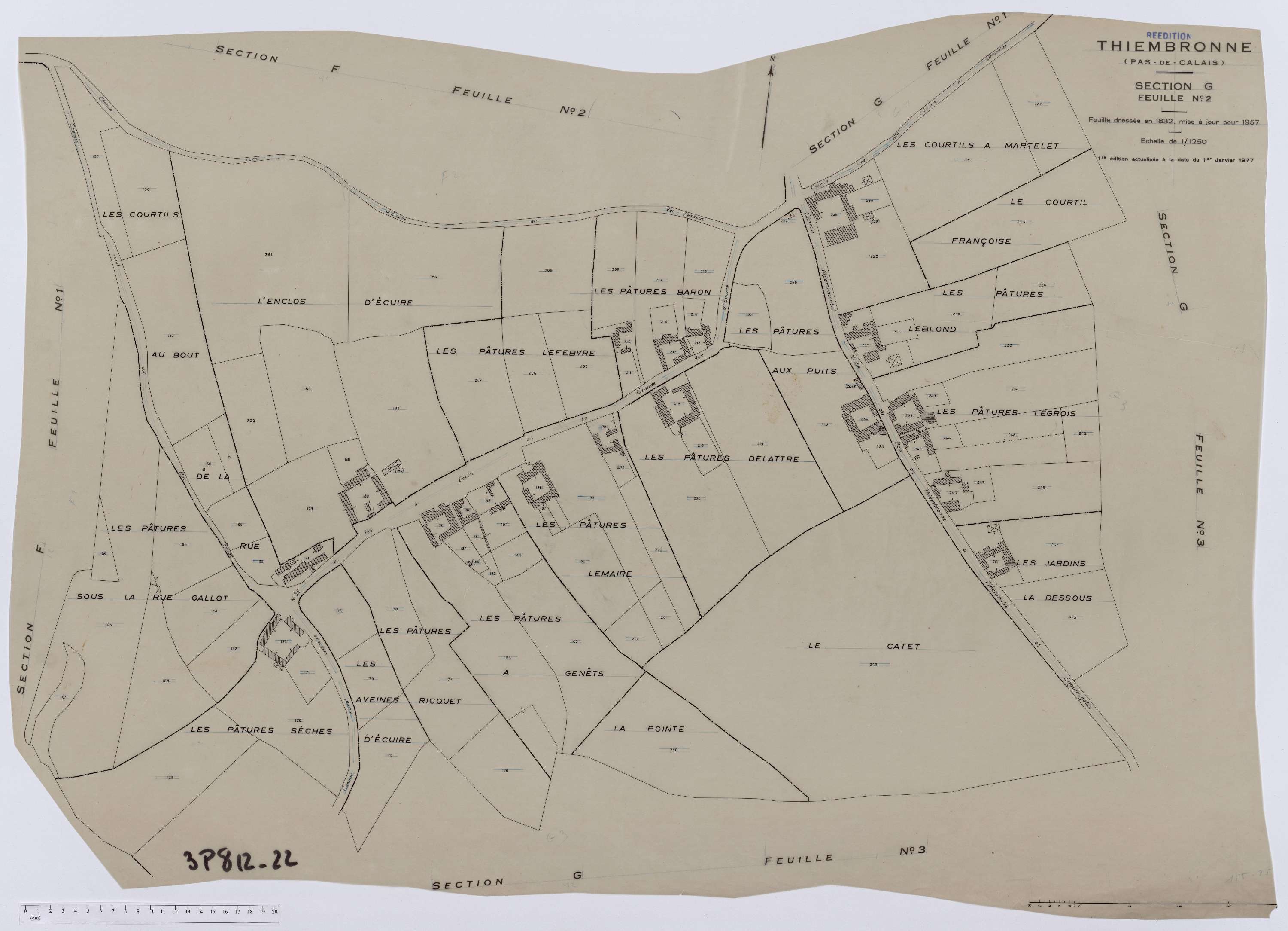 Thiembronne - Section G, feuille 2.