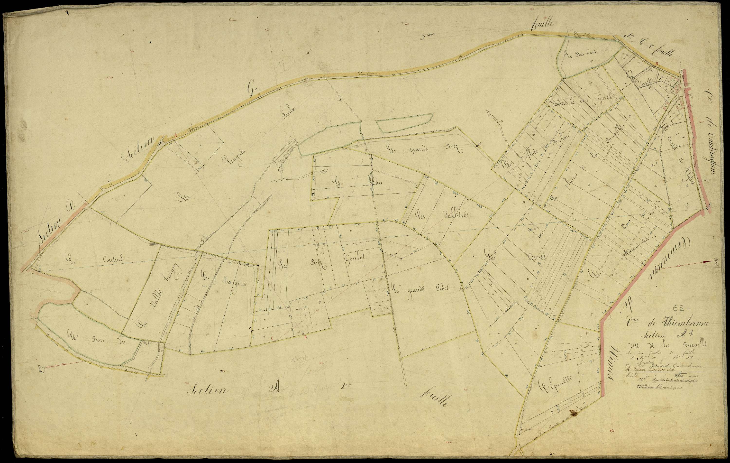 Thiembronne - Section A, 1re feuille