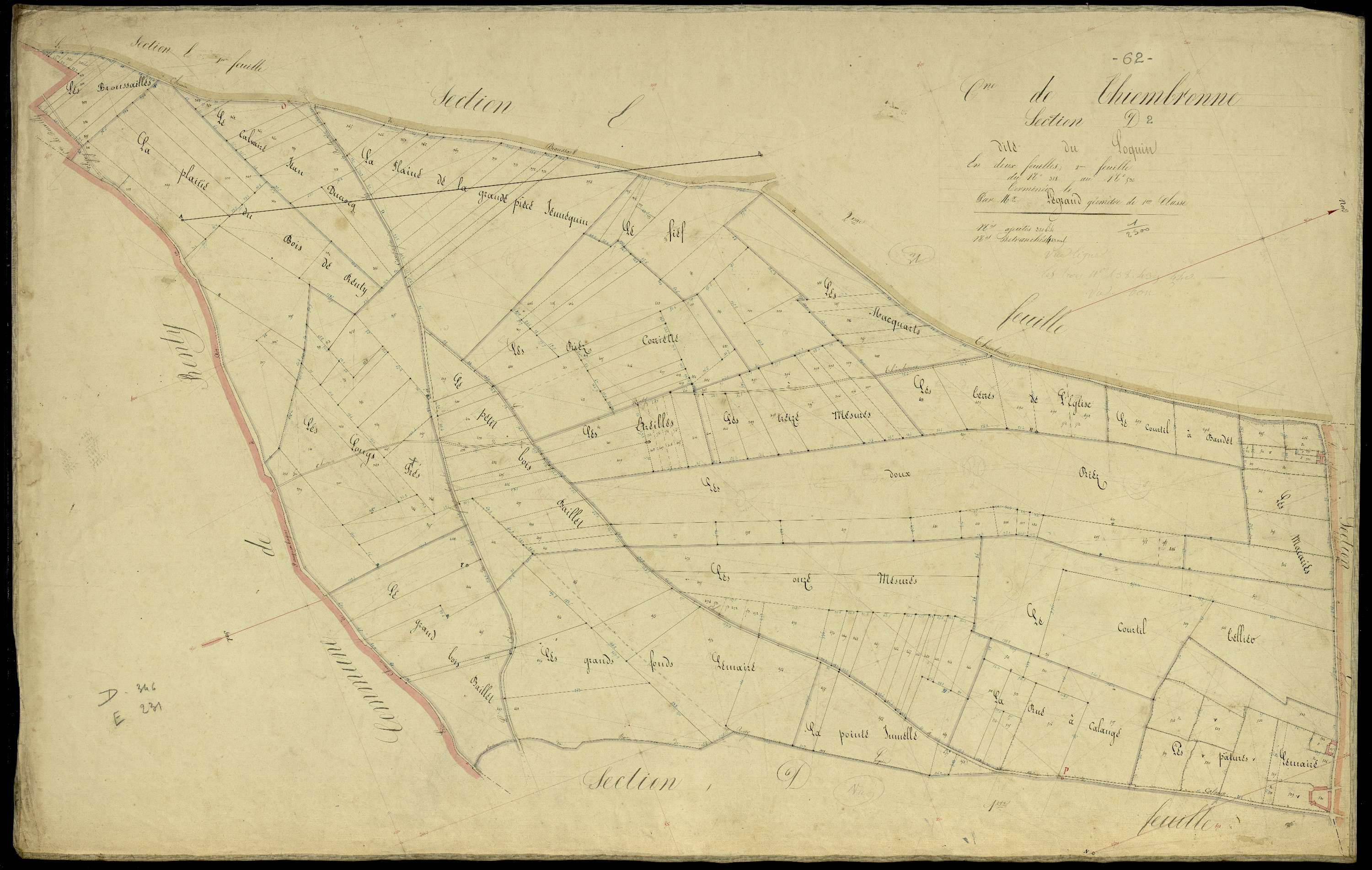 Thiembronne - Section D, 2e feuille