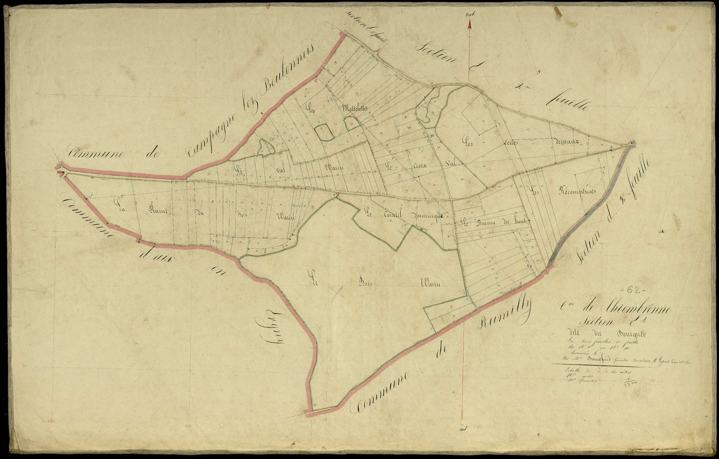 Thiembronne - Section E, 1re feuille