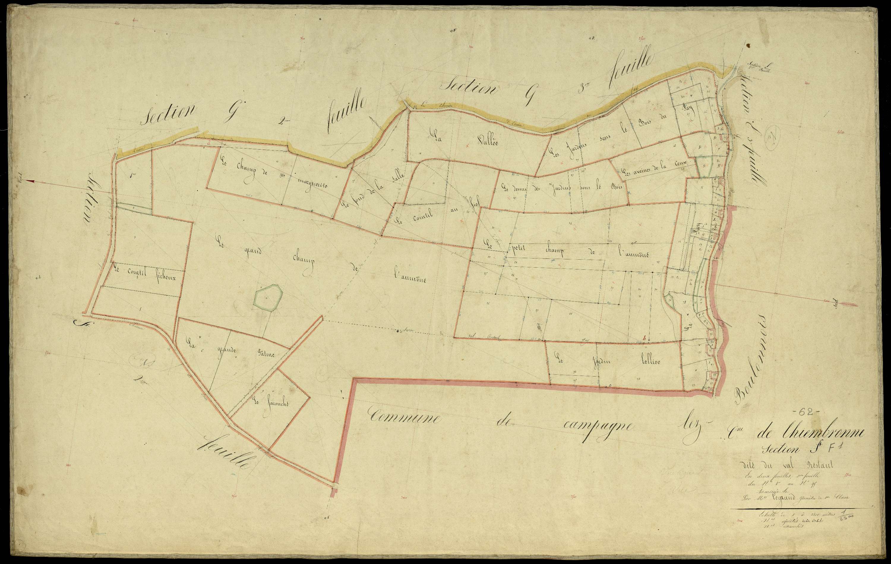 Thiembronne - Section F, 1re feuille