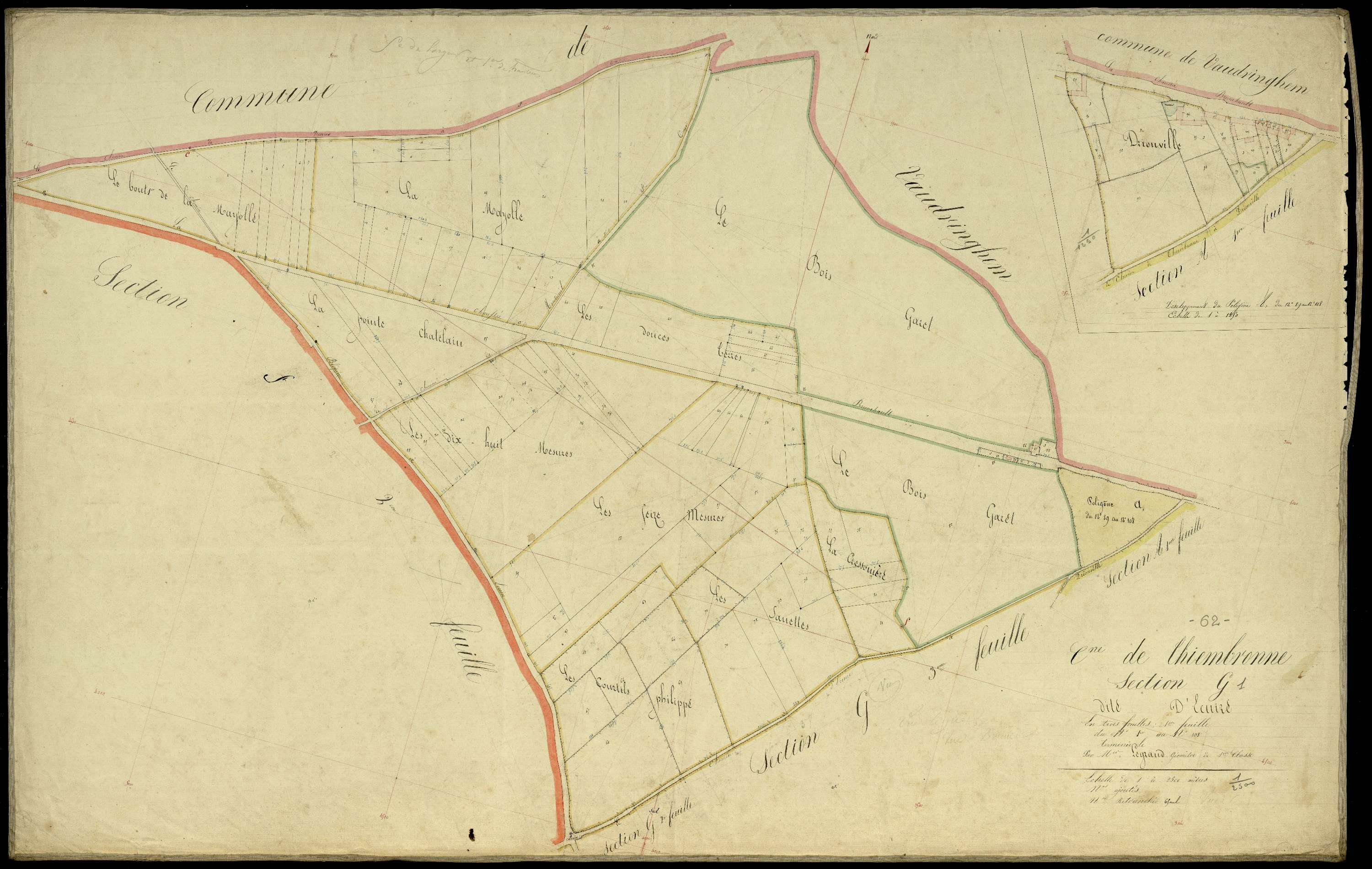 Thiembronne - Section G, 1re feuille