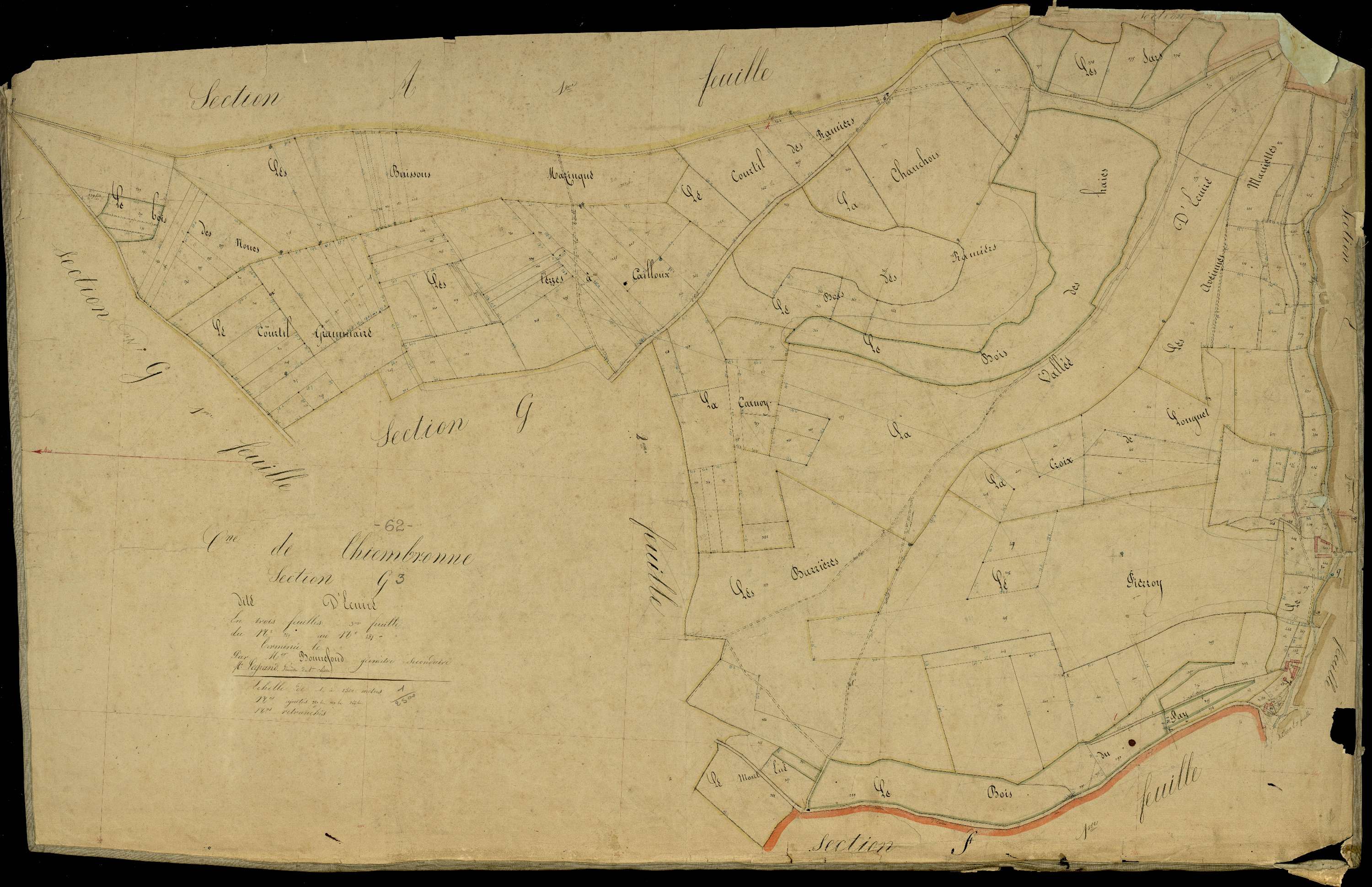 Thiembronne - Section G, 3e feuille