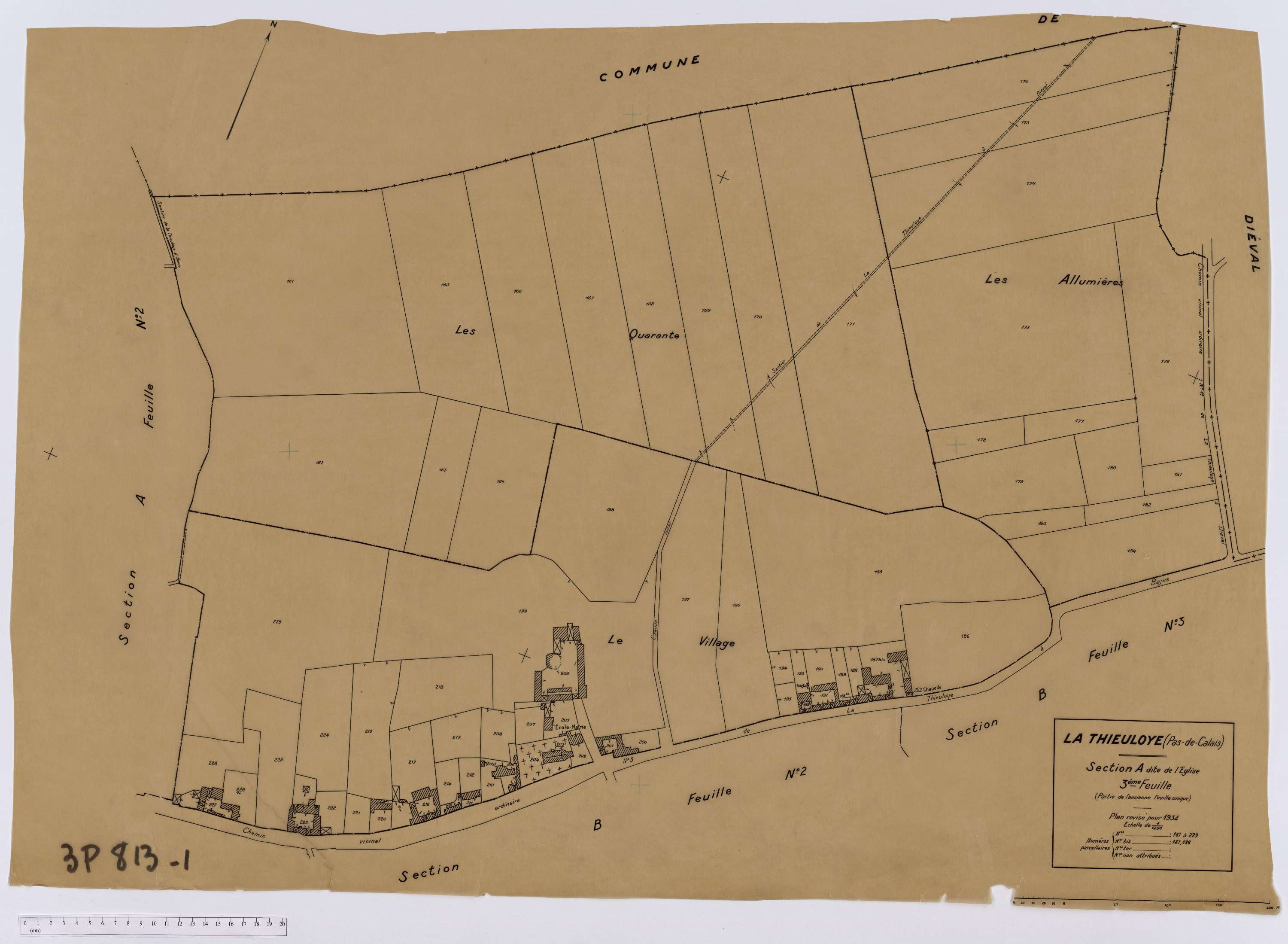 La Thieuloye - Section A, feuille 3.