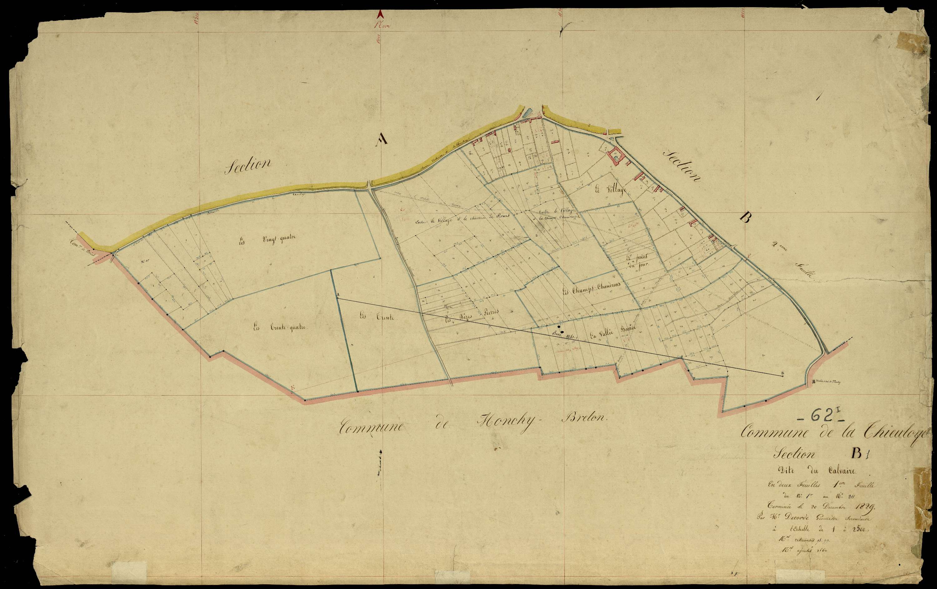 La Thieuloye - Section B, 1re feuille
